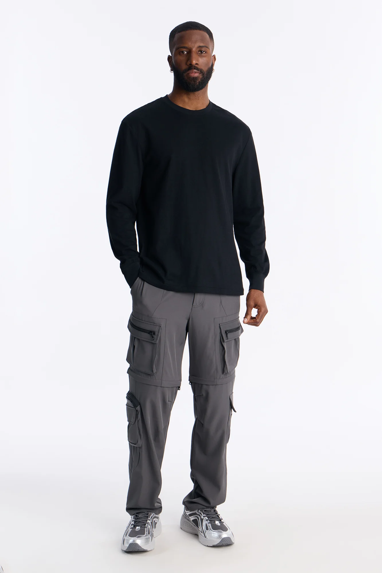 Straight Convertible Turning Point Utility Cargo Pant - Grey - Image 2