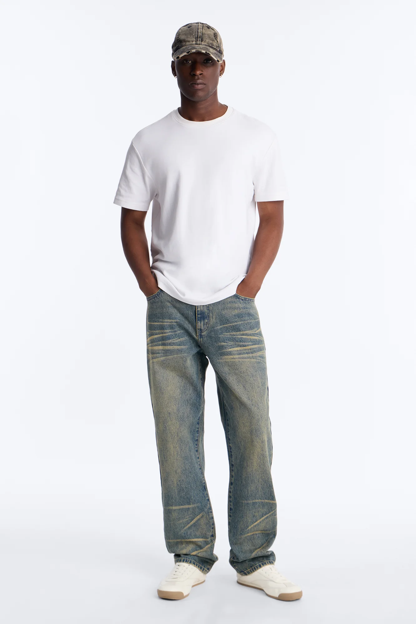 Straight Dark Wave Jeans - Medium Blue Wash - Image 2