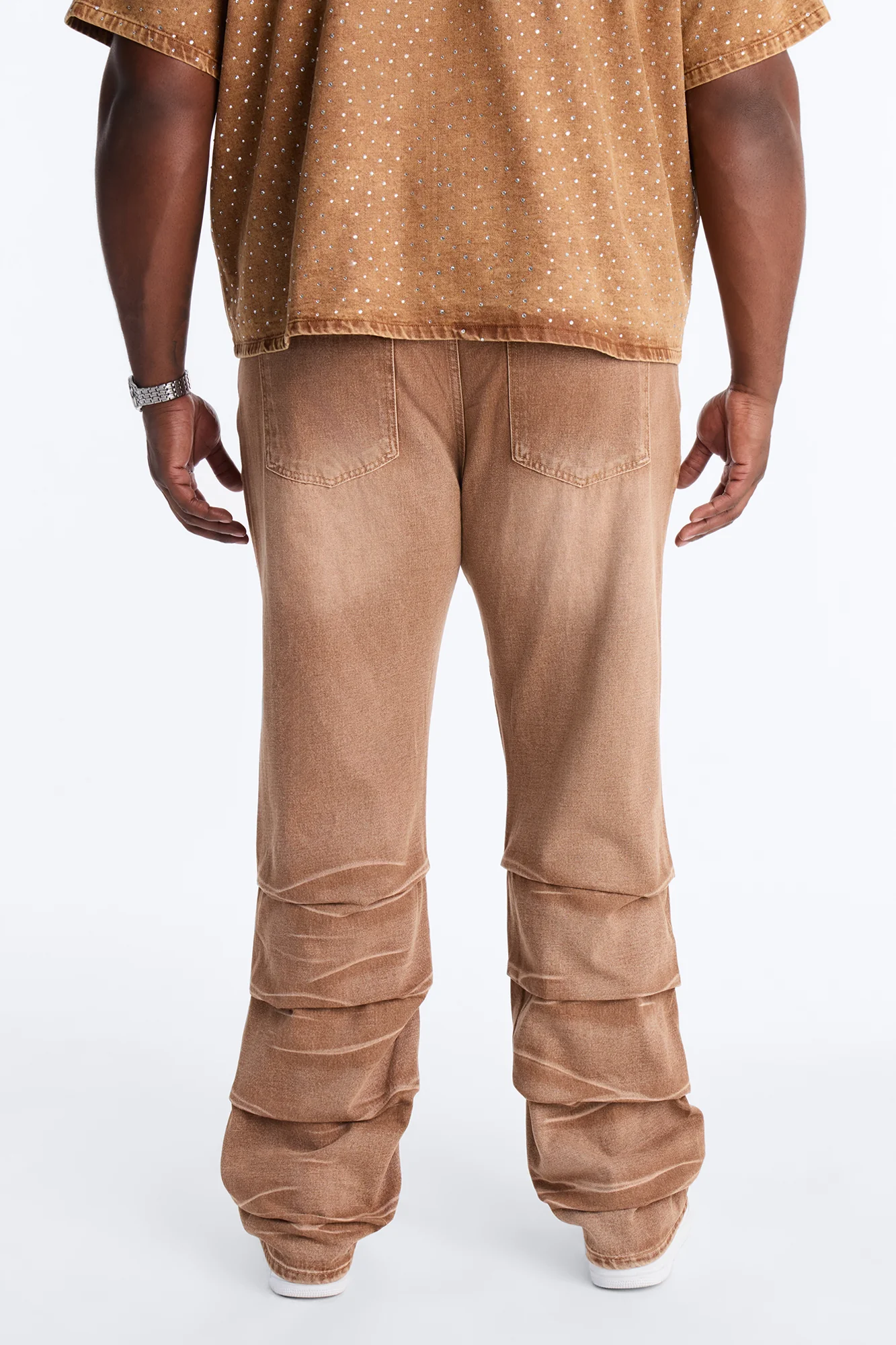 Straight Down The Street Ripped Jeans - Dark Brown - Image 10