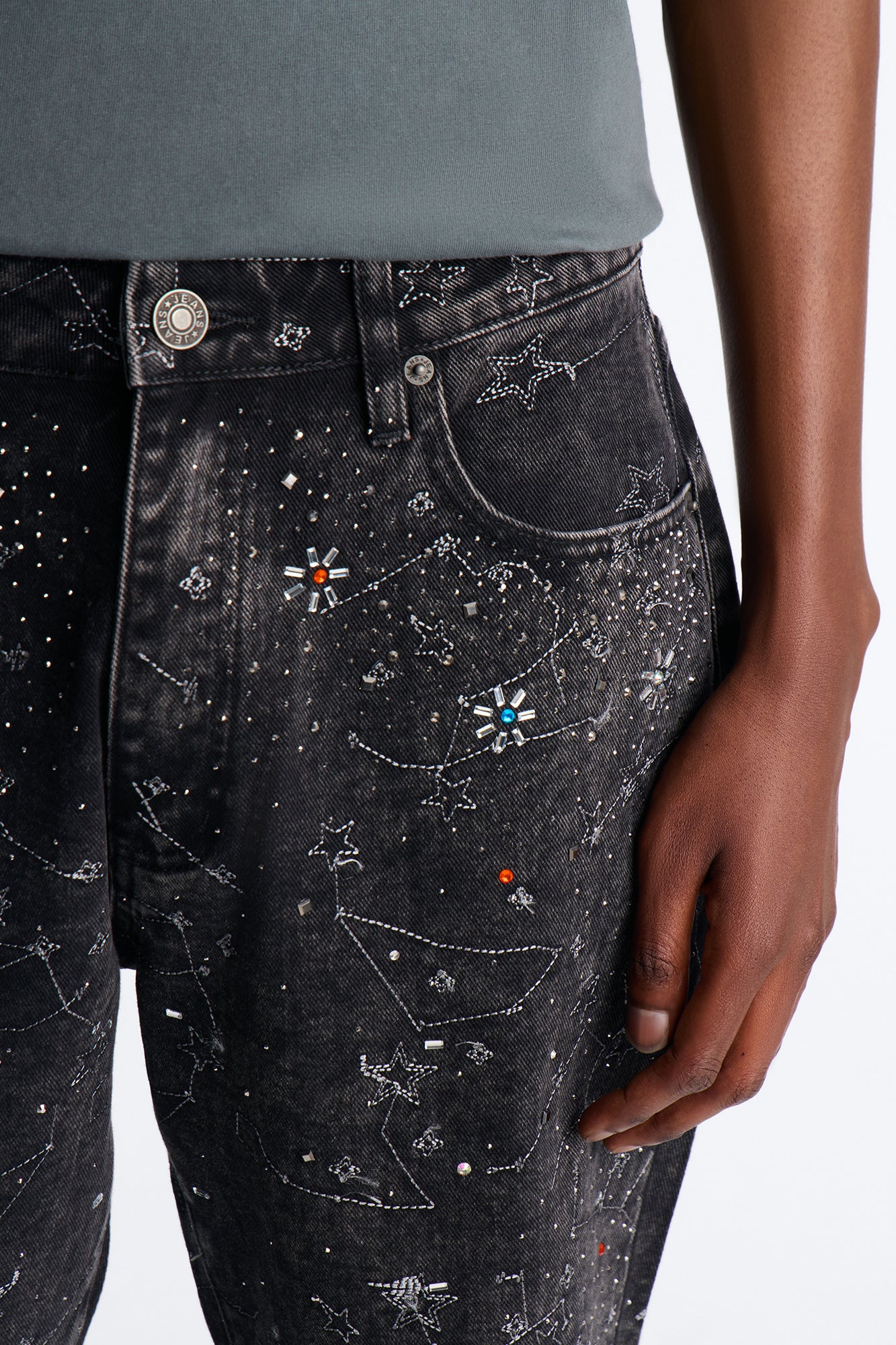 Straight Flare Eclipse Jean - Black Wash - Image 3