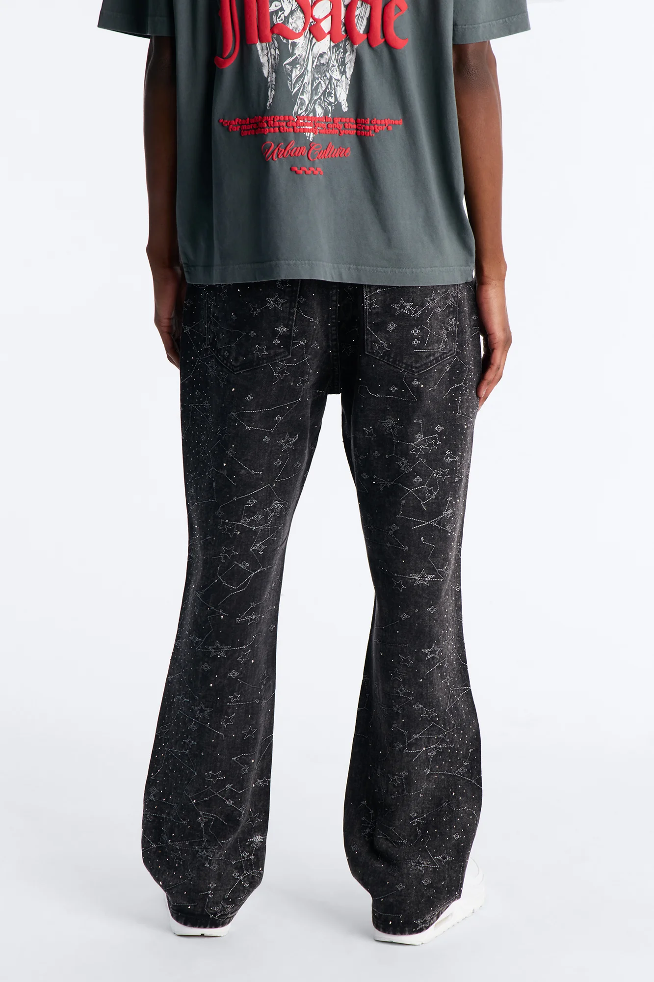Straight Flare Eclipse Jean - Black Wash - Image 4