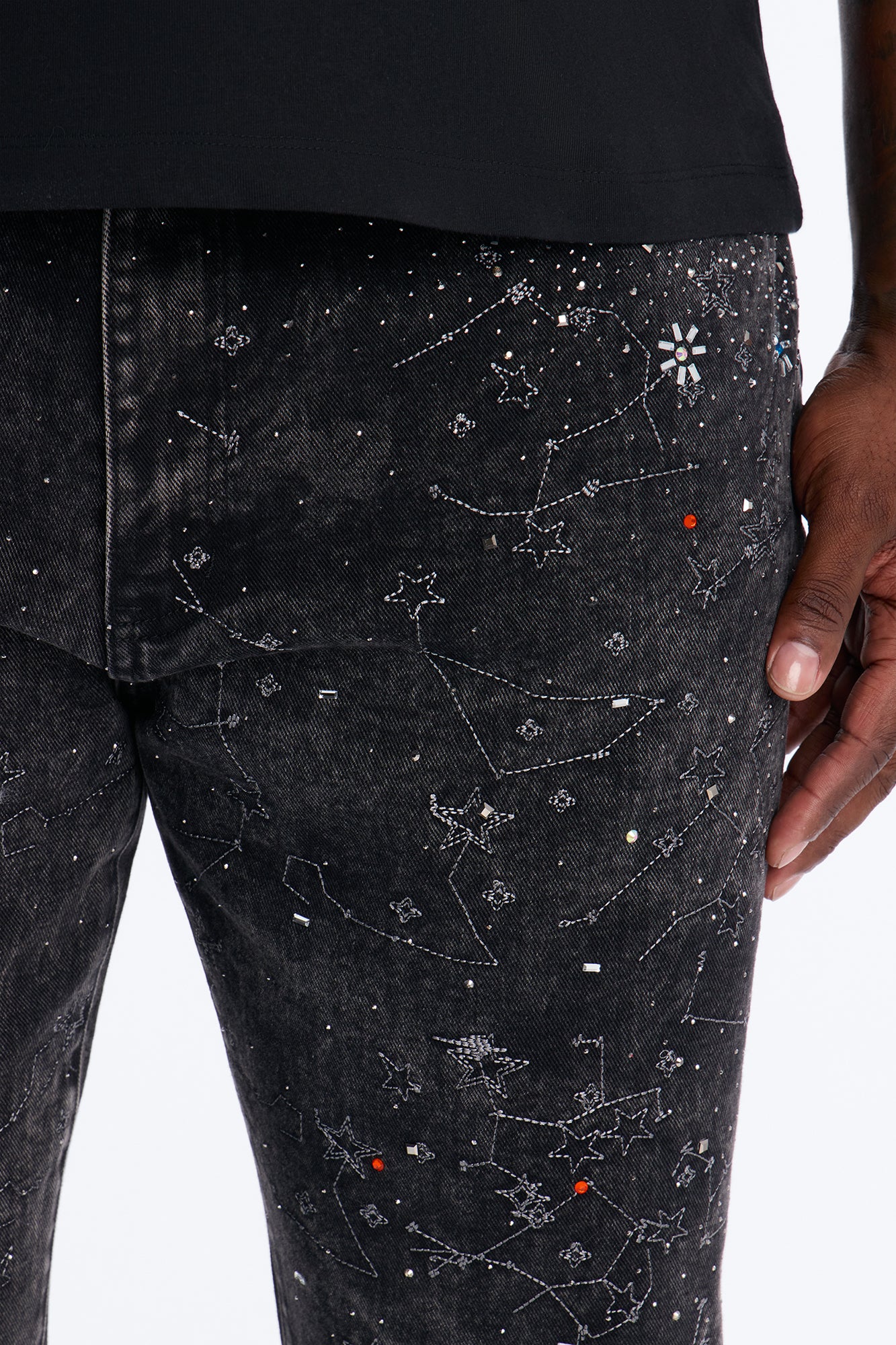 Straight Flare Eclipse Jean - Black Wash - Image 7