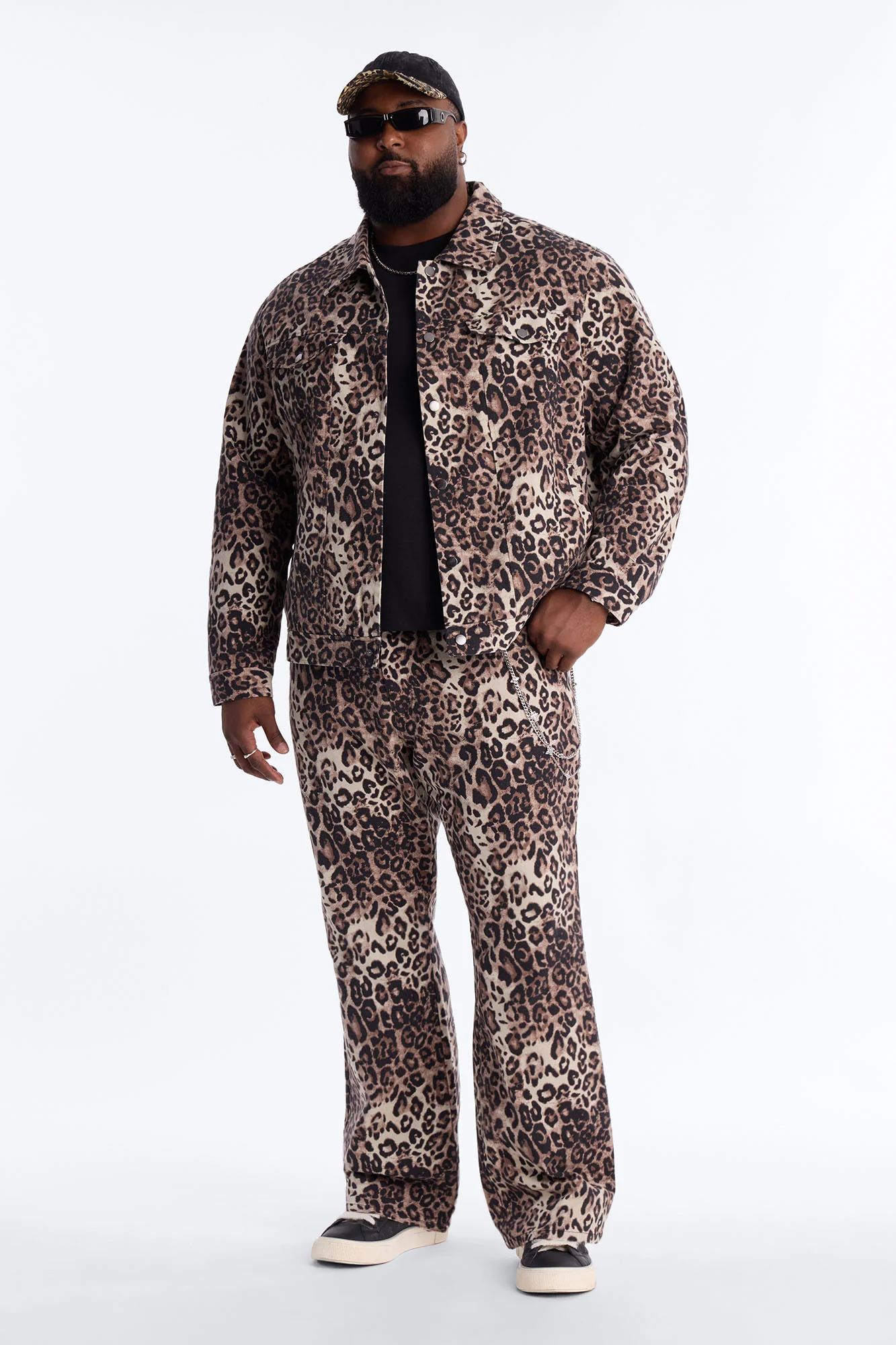 Straight Flare Marcy Wild Leopard Print Pant - Brown - Image 6