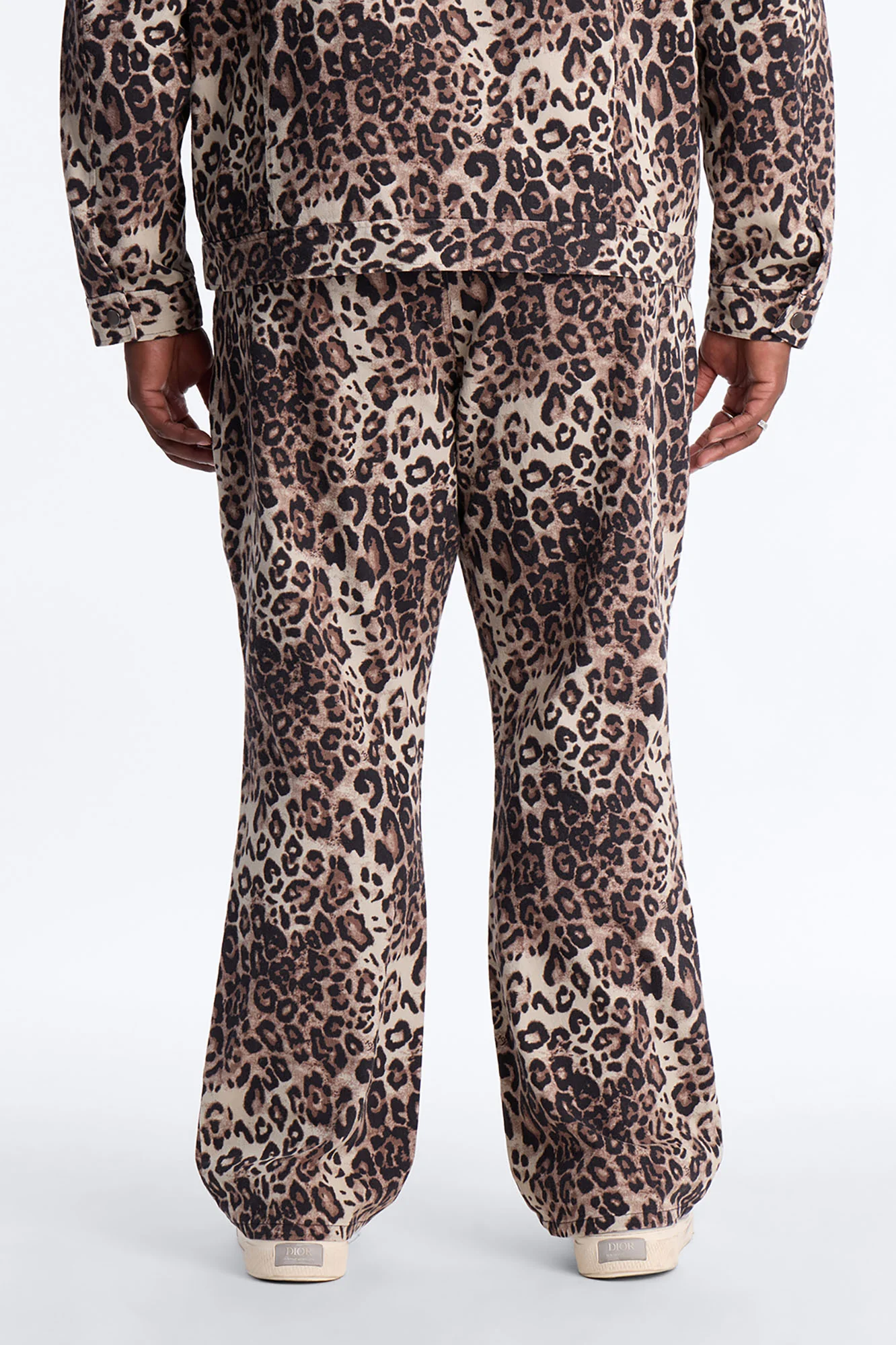 Straight Flare Marcy Wild Leopard Print Pant - Brown - Image 8