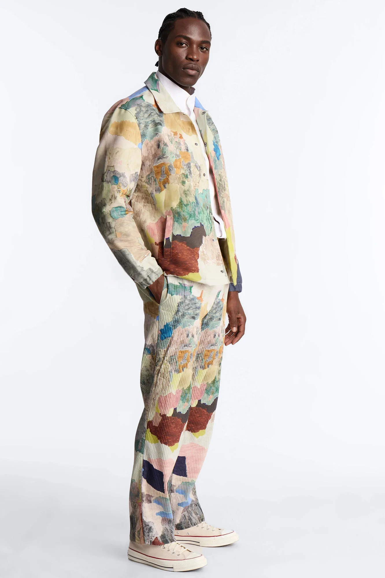 Straight Painters Room Printed Pant - Multi Color - Image 2