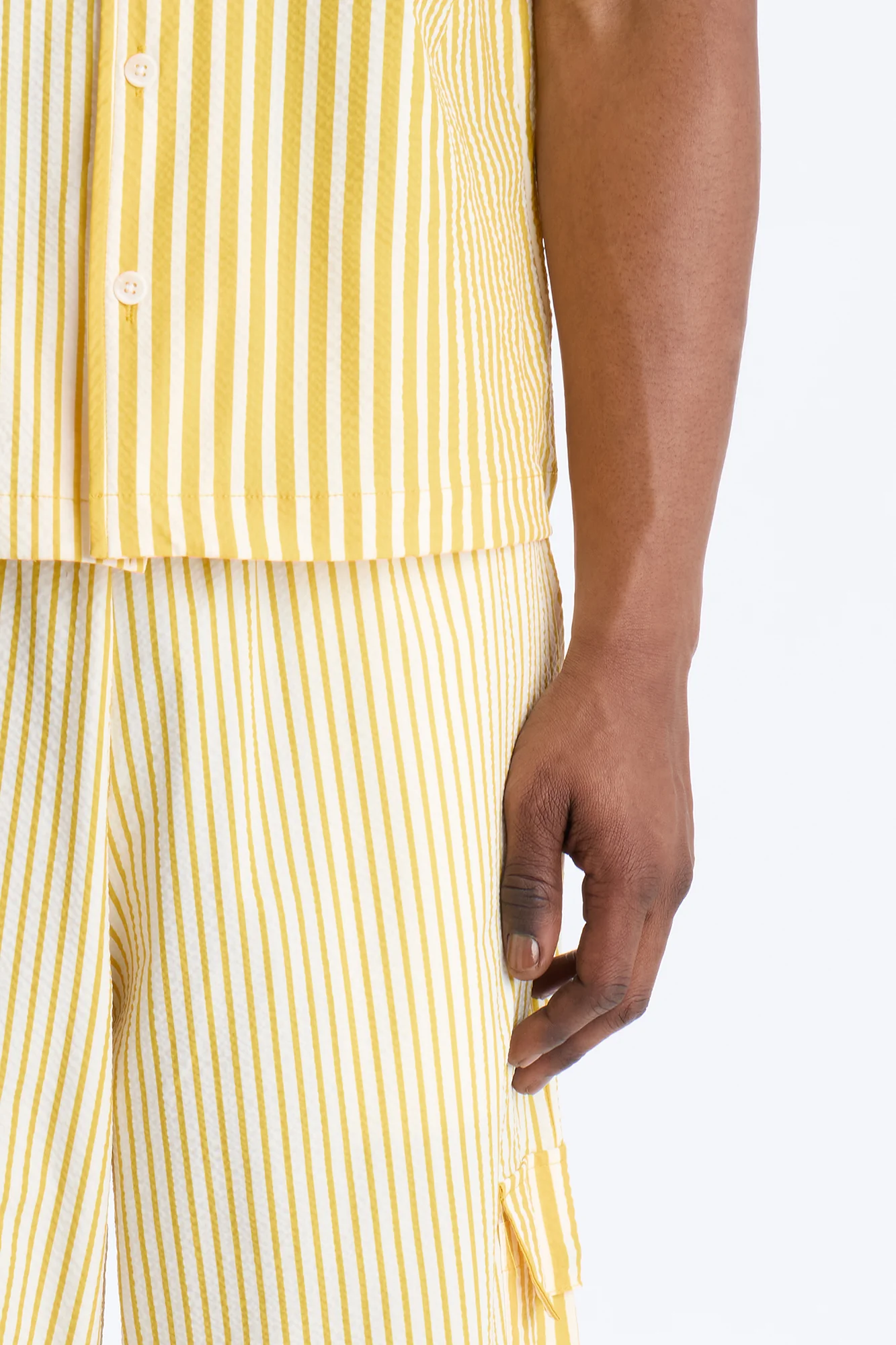 Straight Passion Stripe Seersucker Pant - Yellow - Image 3
