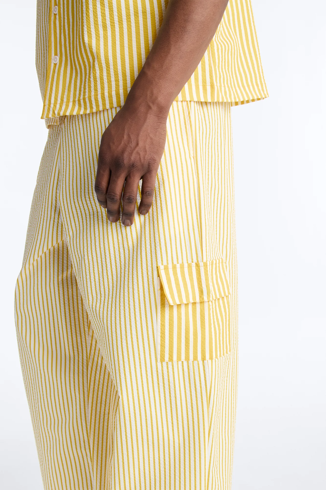 Straight Passion Stripe Seersucker Pant - Yellow - Image 4