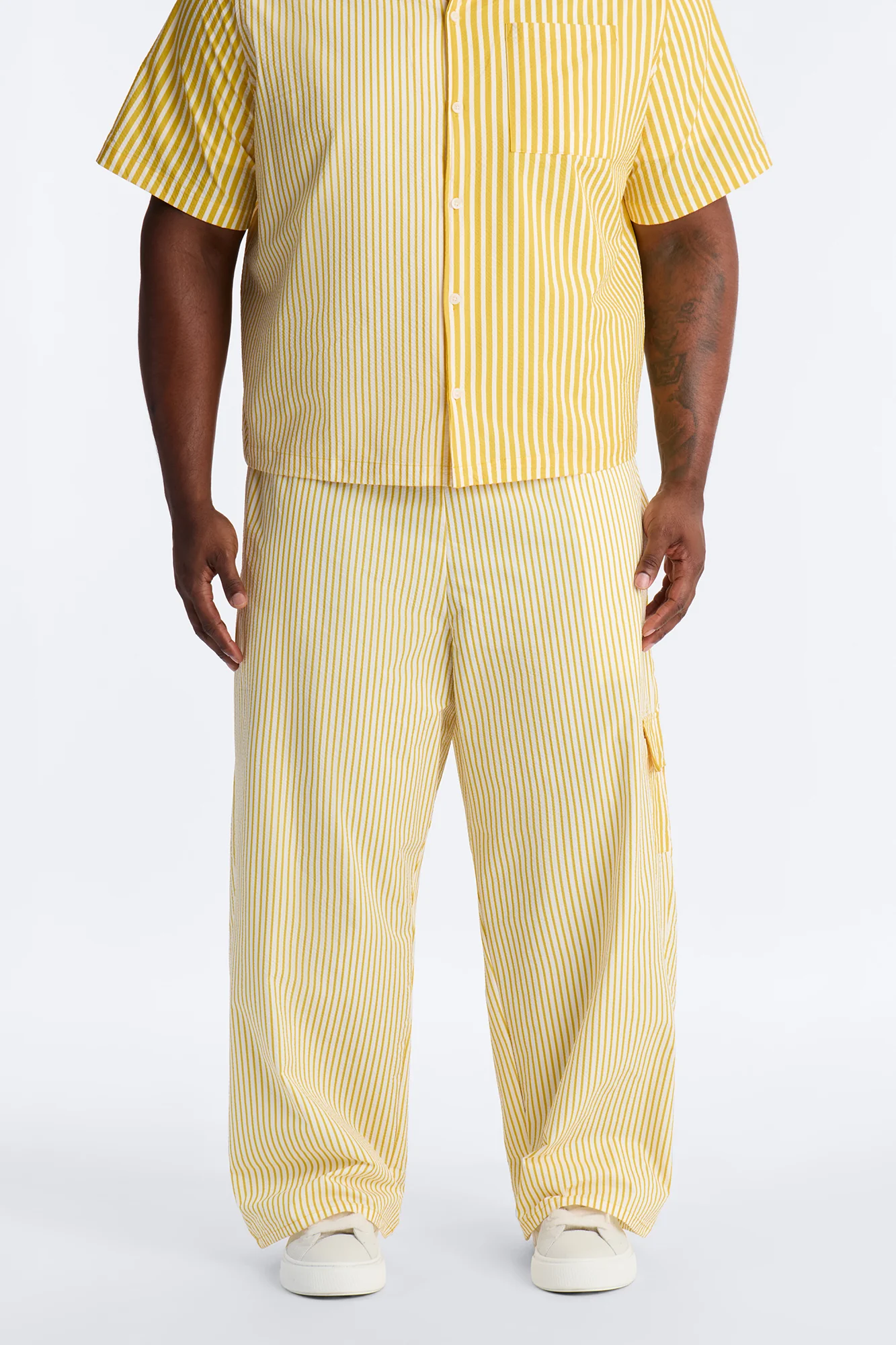 Straight Passion Stripe Seersucker Pant - Yellow - Image 6