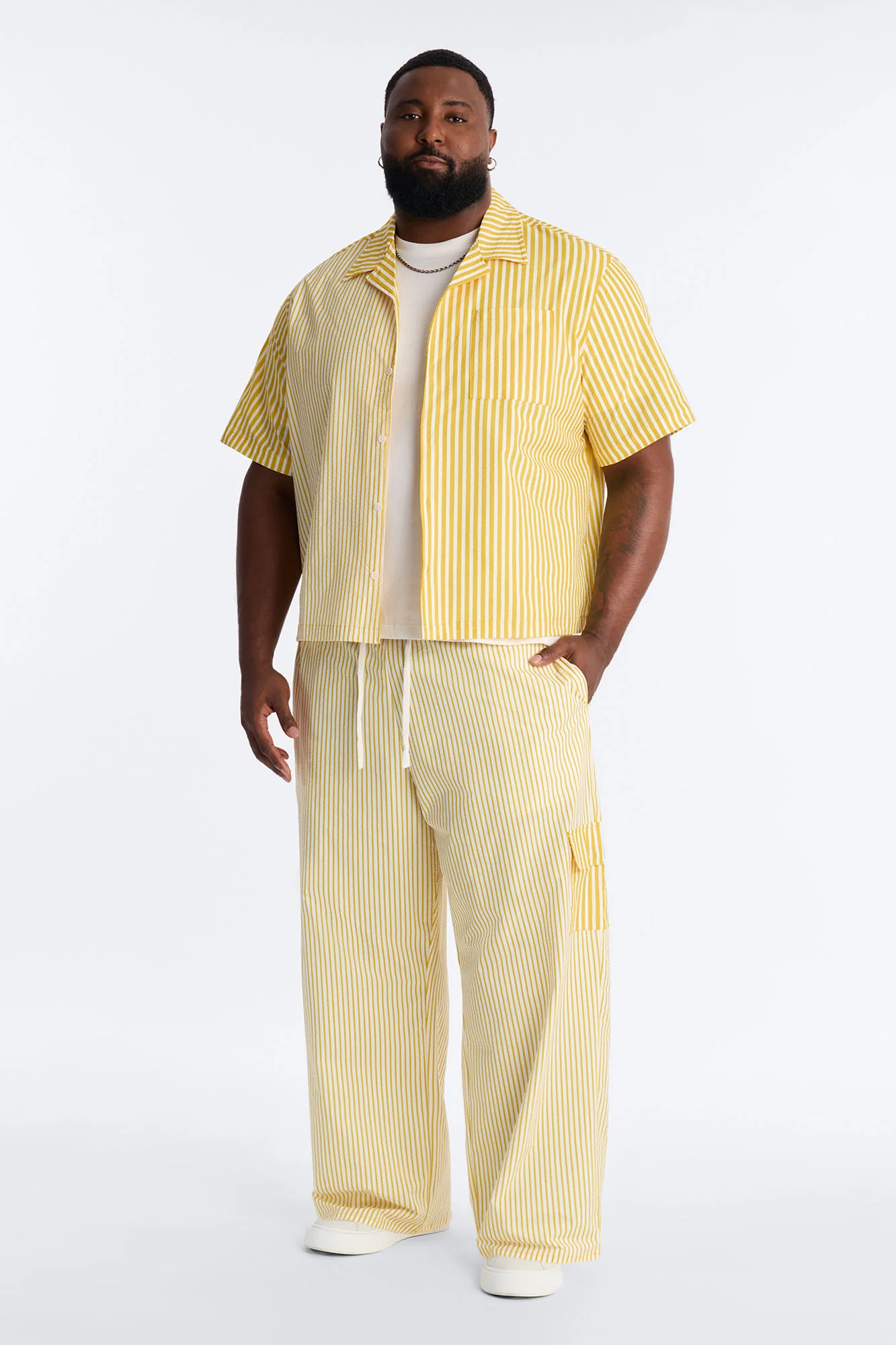 Straight Passion Stripe Seersucker Pant - Yellow - Image 7