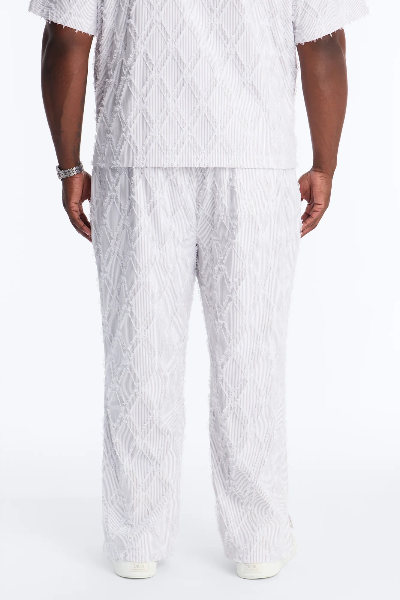 Straight Sahara Stripe Pant - White - Image 10