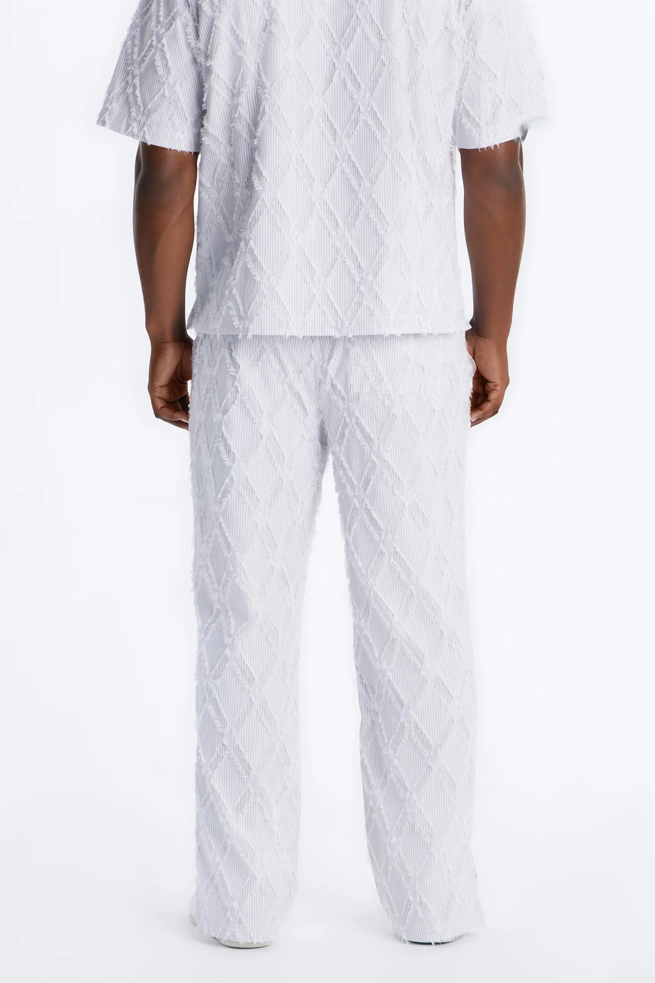 Straight Sahara Stripe Pant - White - Image 5
