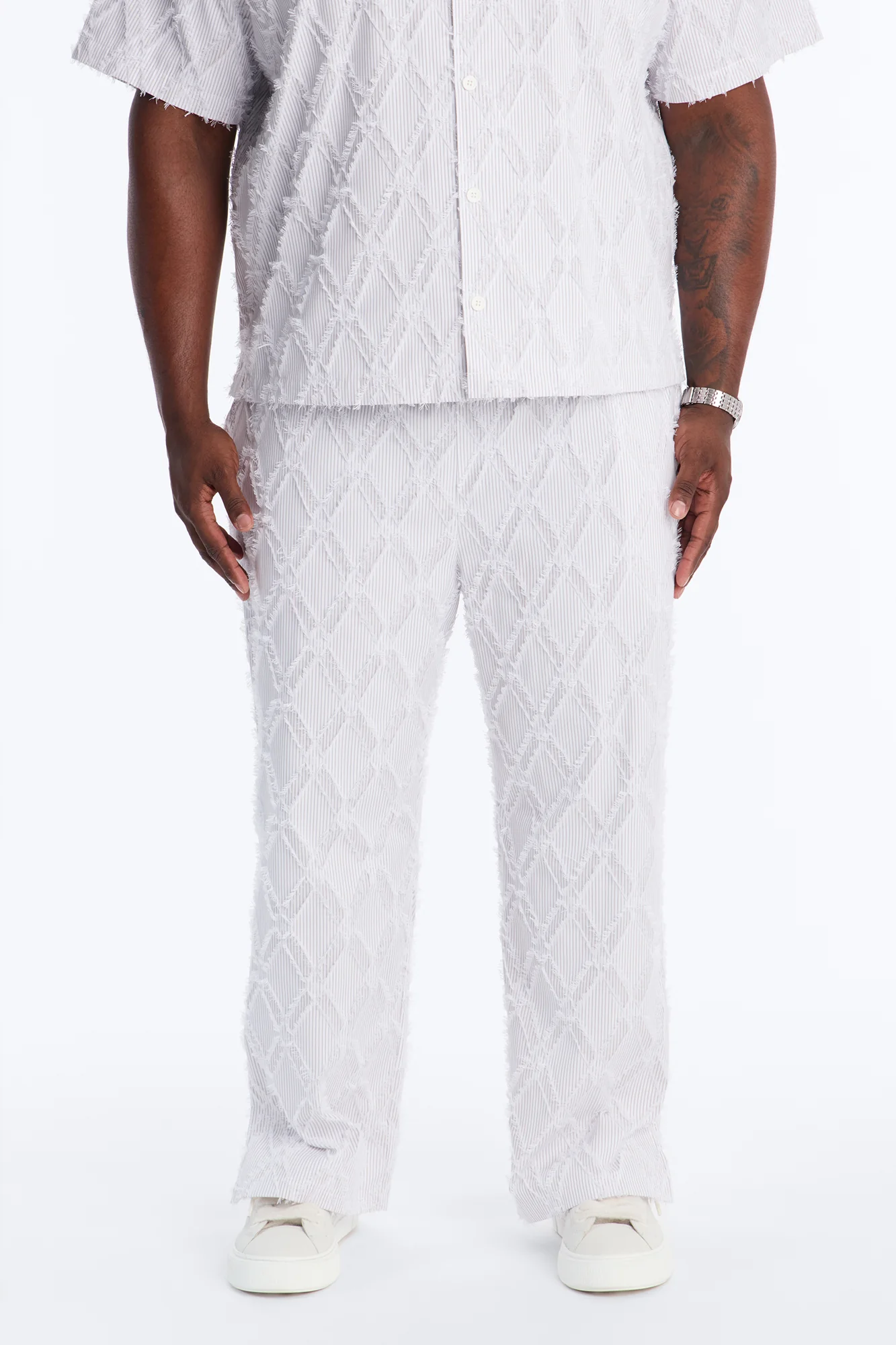 Straight Sahara Stripe Pant - White - Image 6