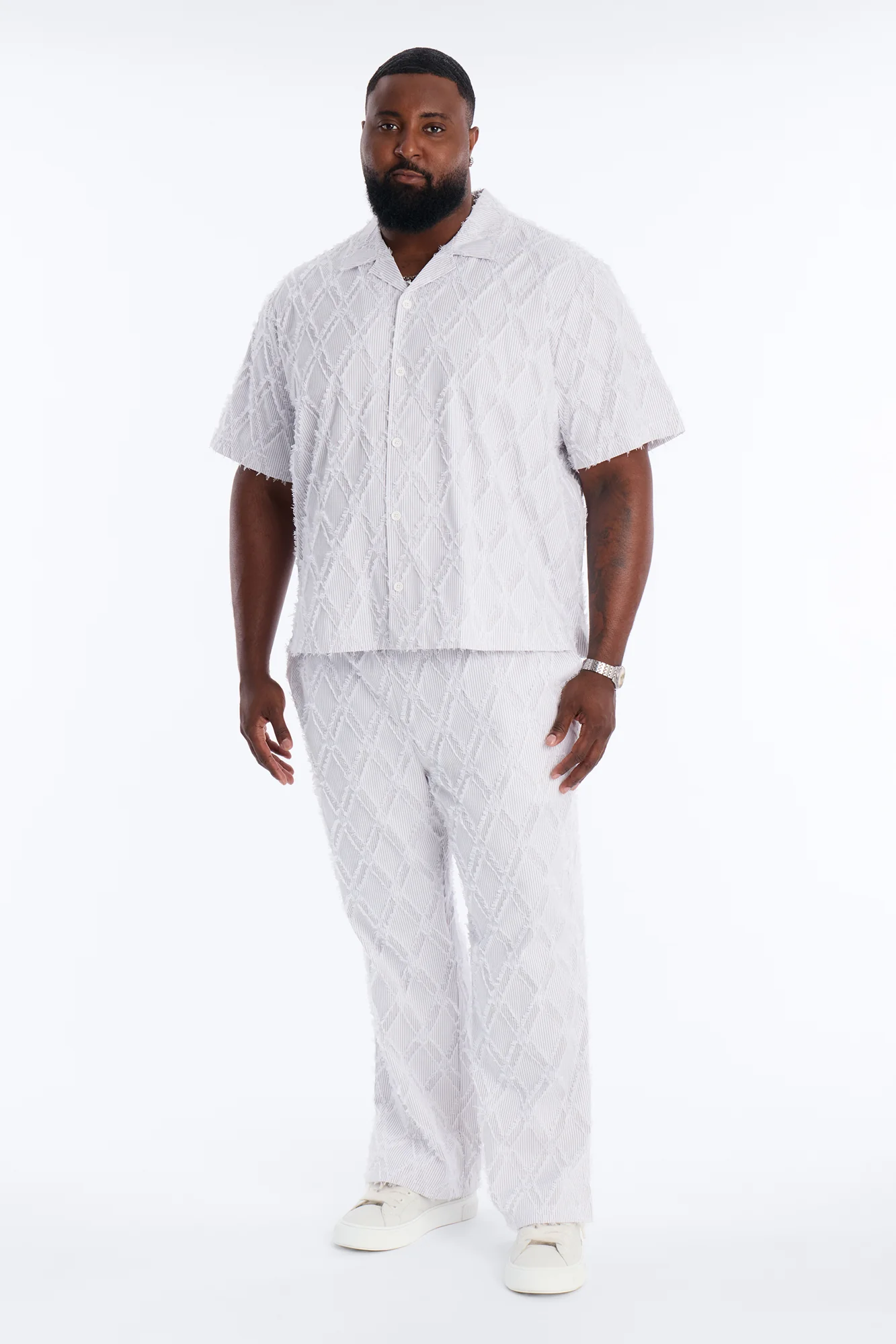 Straight Sahara Stripe Pant - White - Image 7