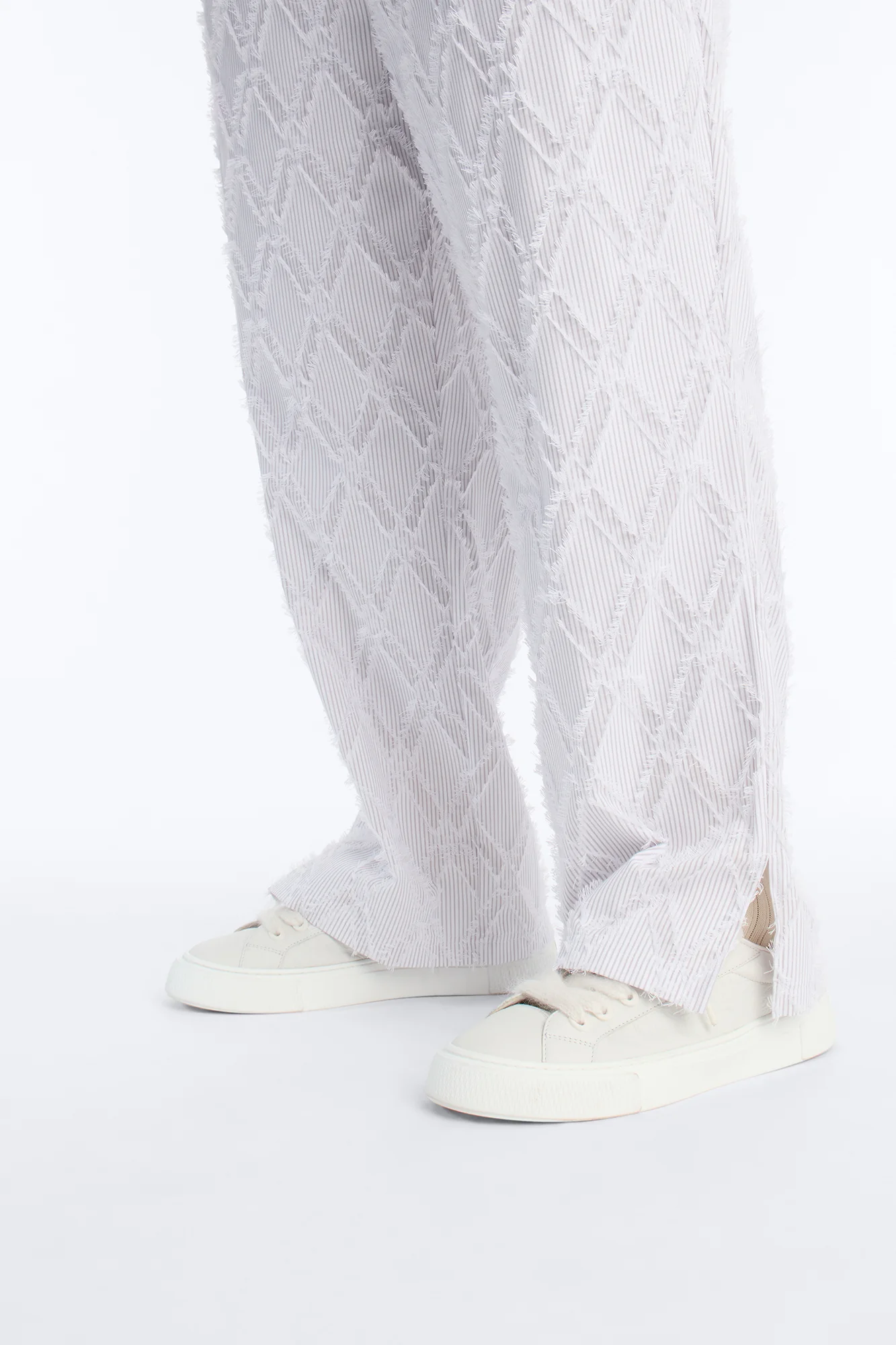 Straight Sahara Stripe Pant - White - Image 9