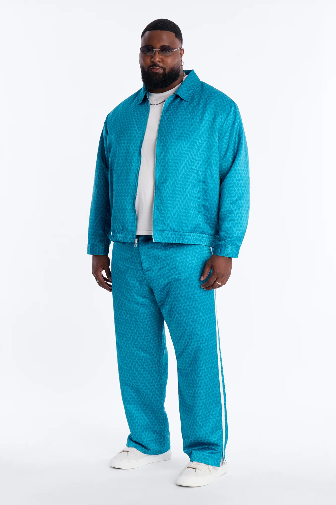 Straight St. Tropez Motif Roped Applique Pant - Blue - Image 6
