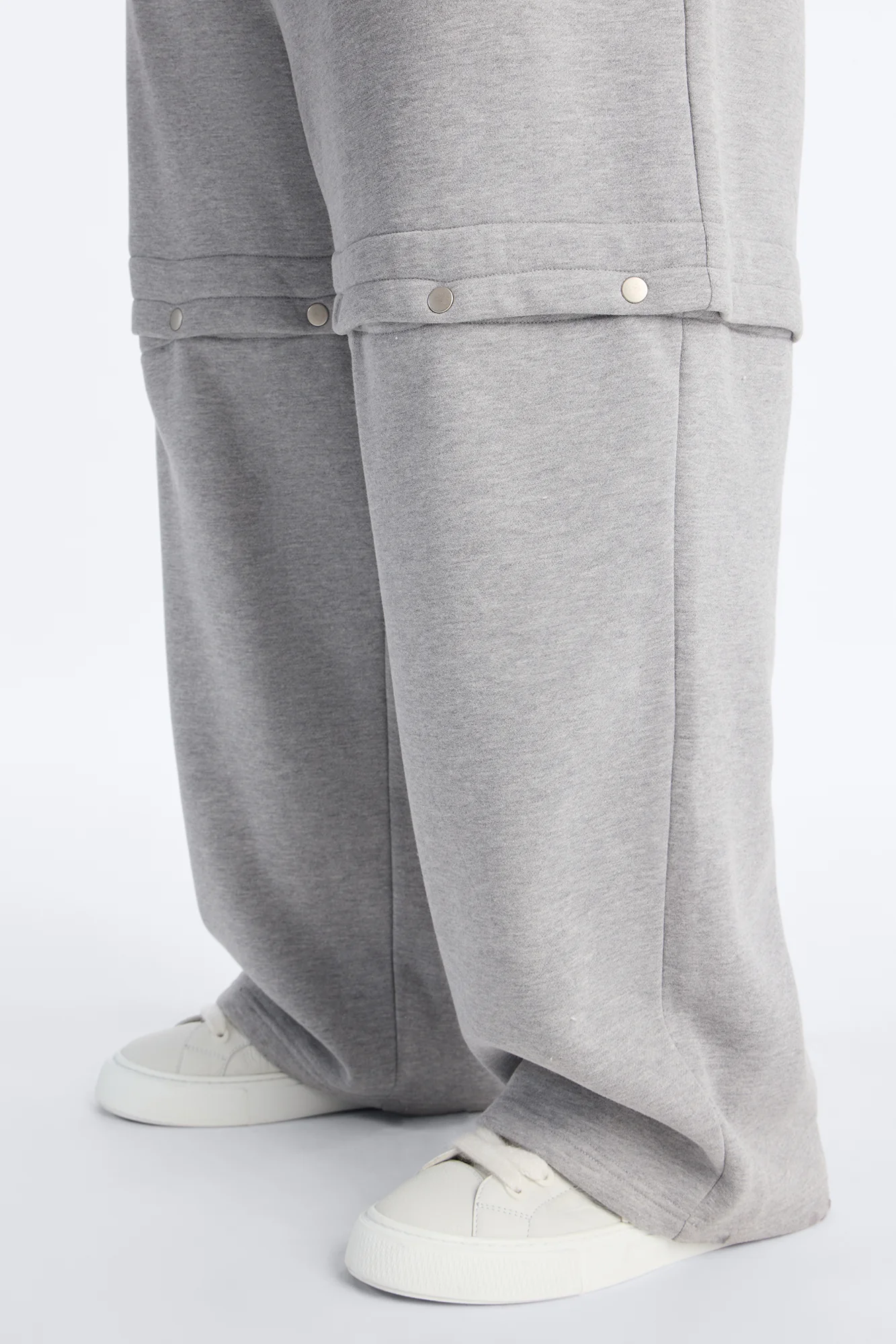Straight Tear Away Convertible Sweatpants - Grey - Image 7