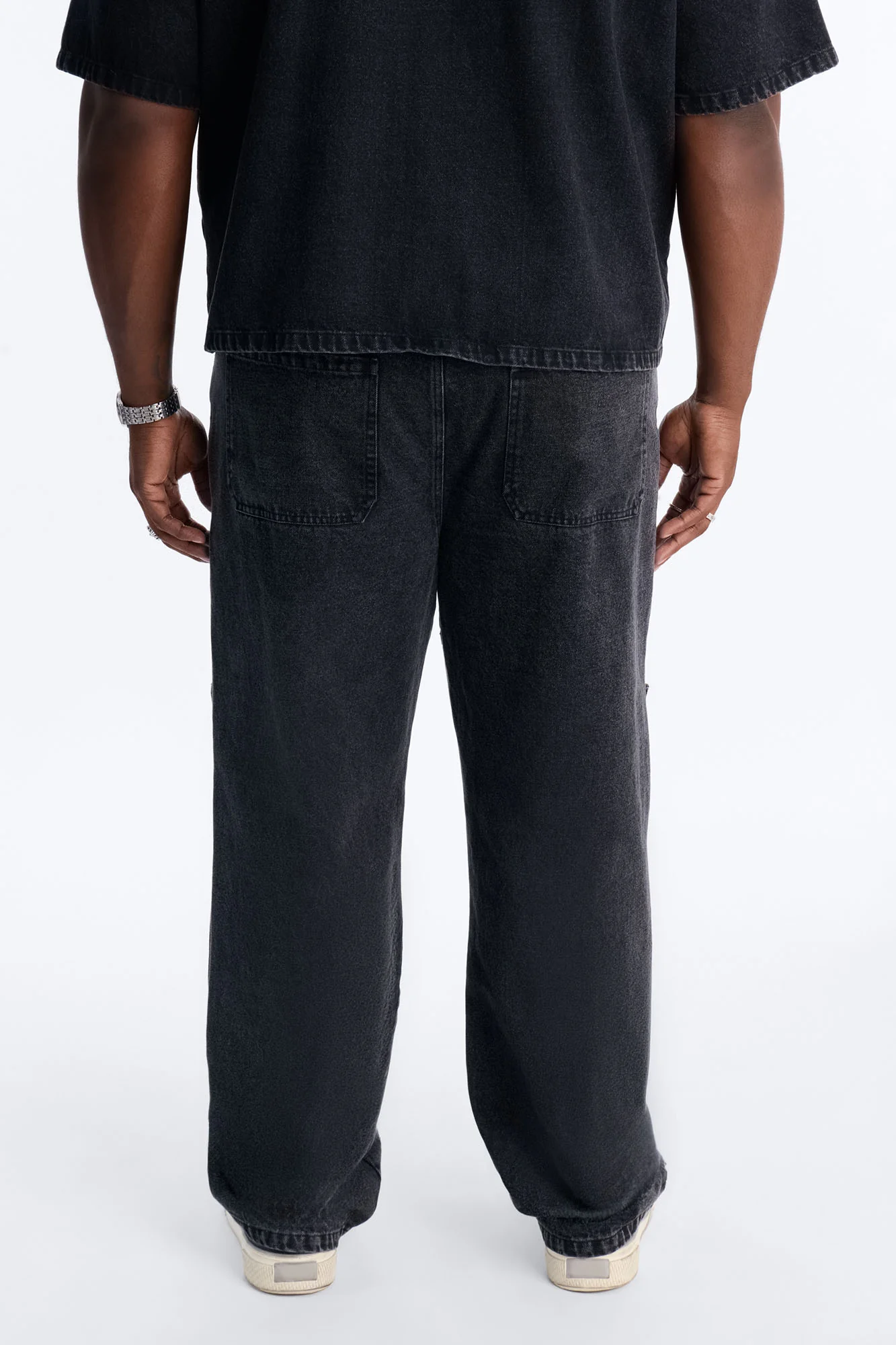 Straight Utility Snap Panel Jean - Black Wash - Image 9
