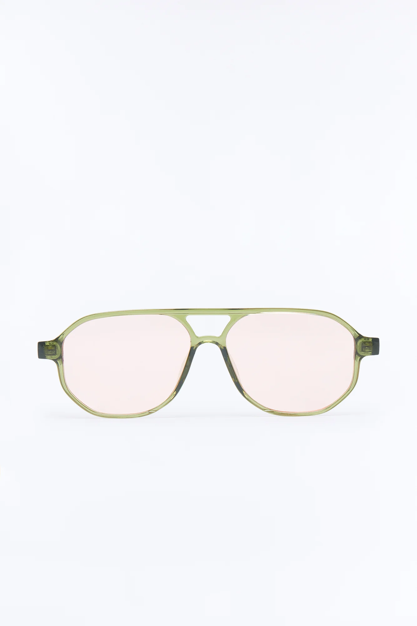 Strawberry Matcha Aviator Sunglasses - Green/combo - Image 3