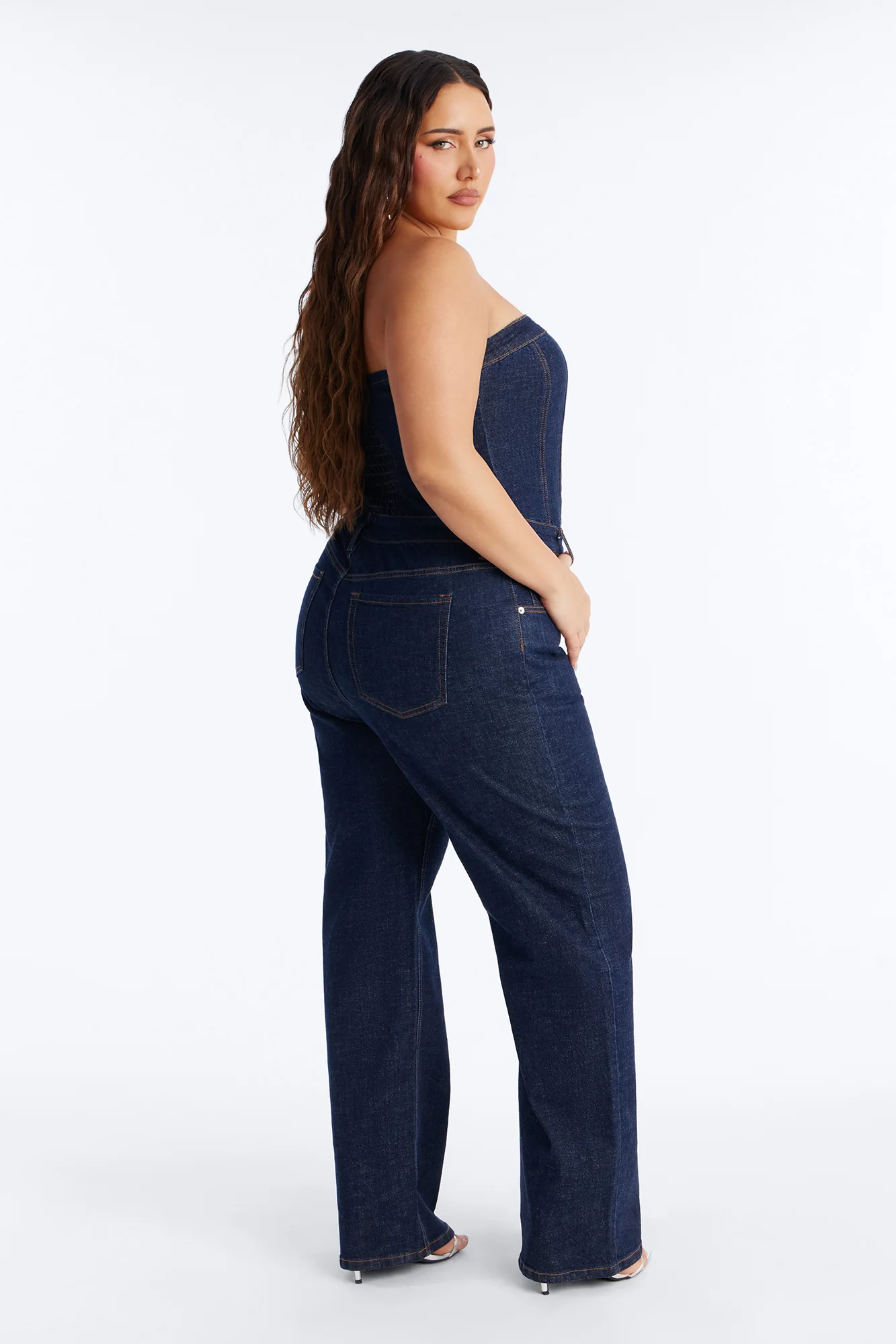 Street Blues Denim Jumpsuit - Dark Wash - Image 8