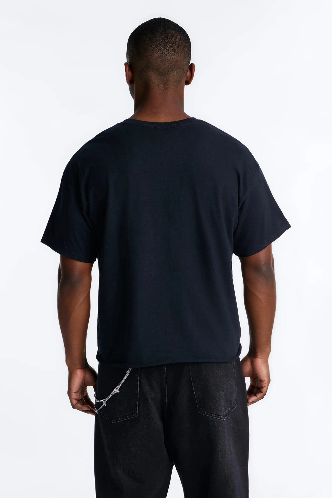 Street Fighter Ken Fiery Style Boxy Short Sleeve Tee - Black - Image 4