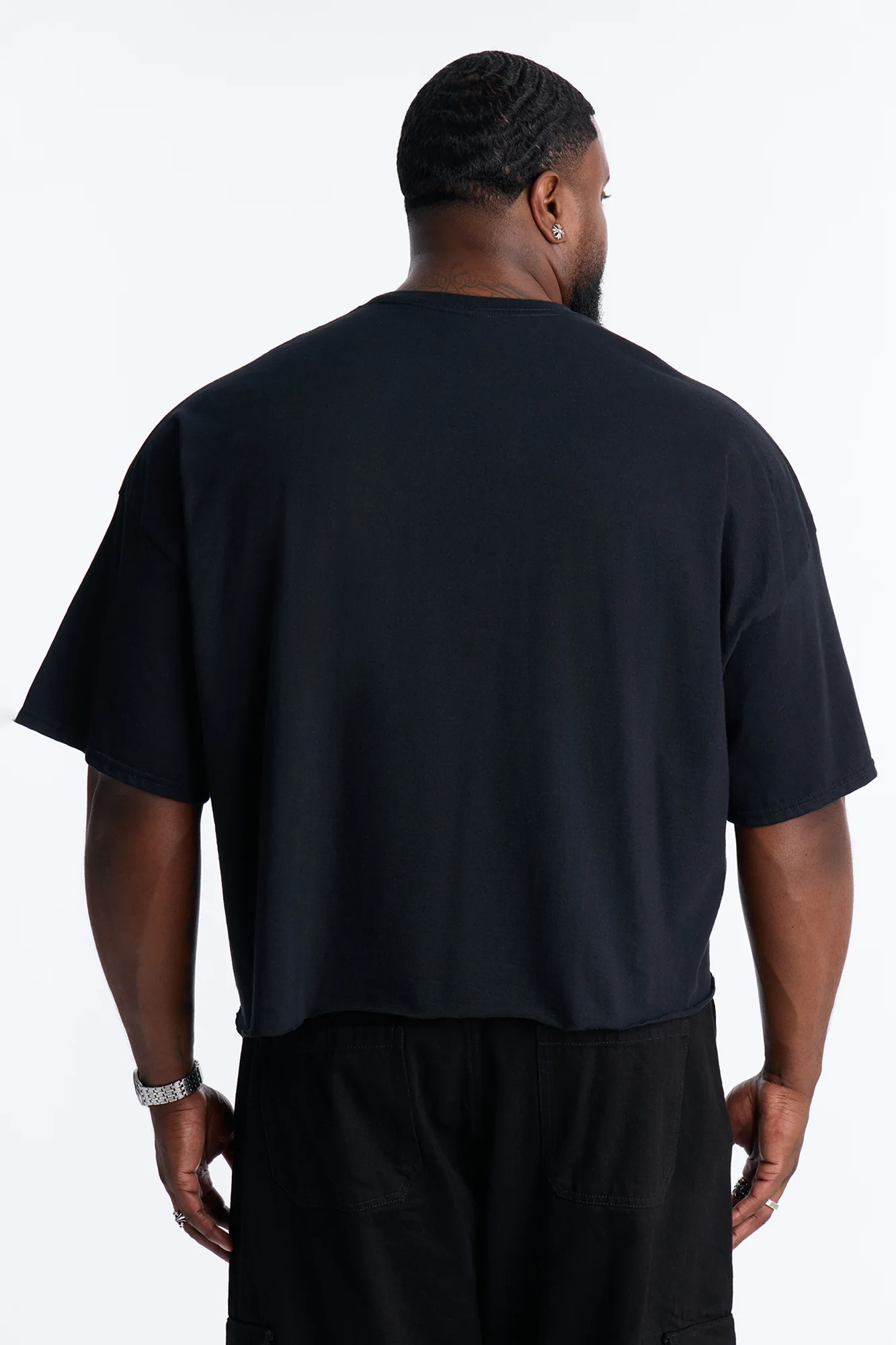 Street Fighter Ken Fiery Style Boxy Short Sleeve Tee - Black - Image 8
