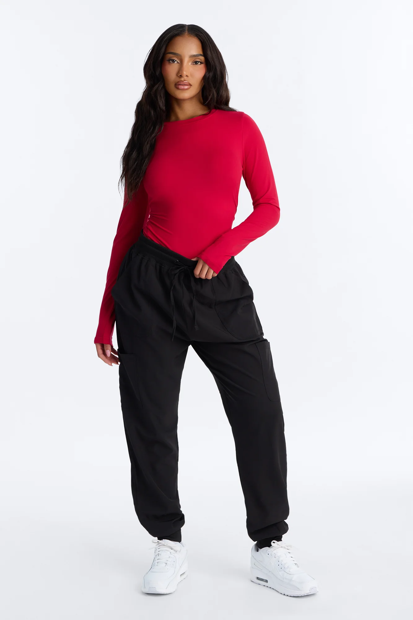 Stretch Uniform UnderScrub Shirt - Red - Image 2