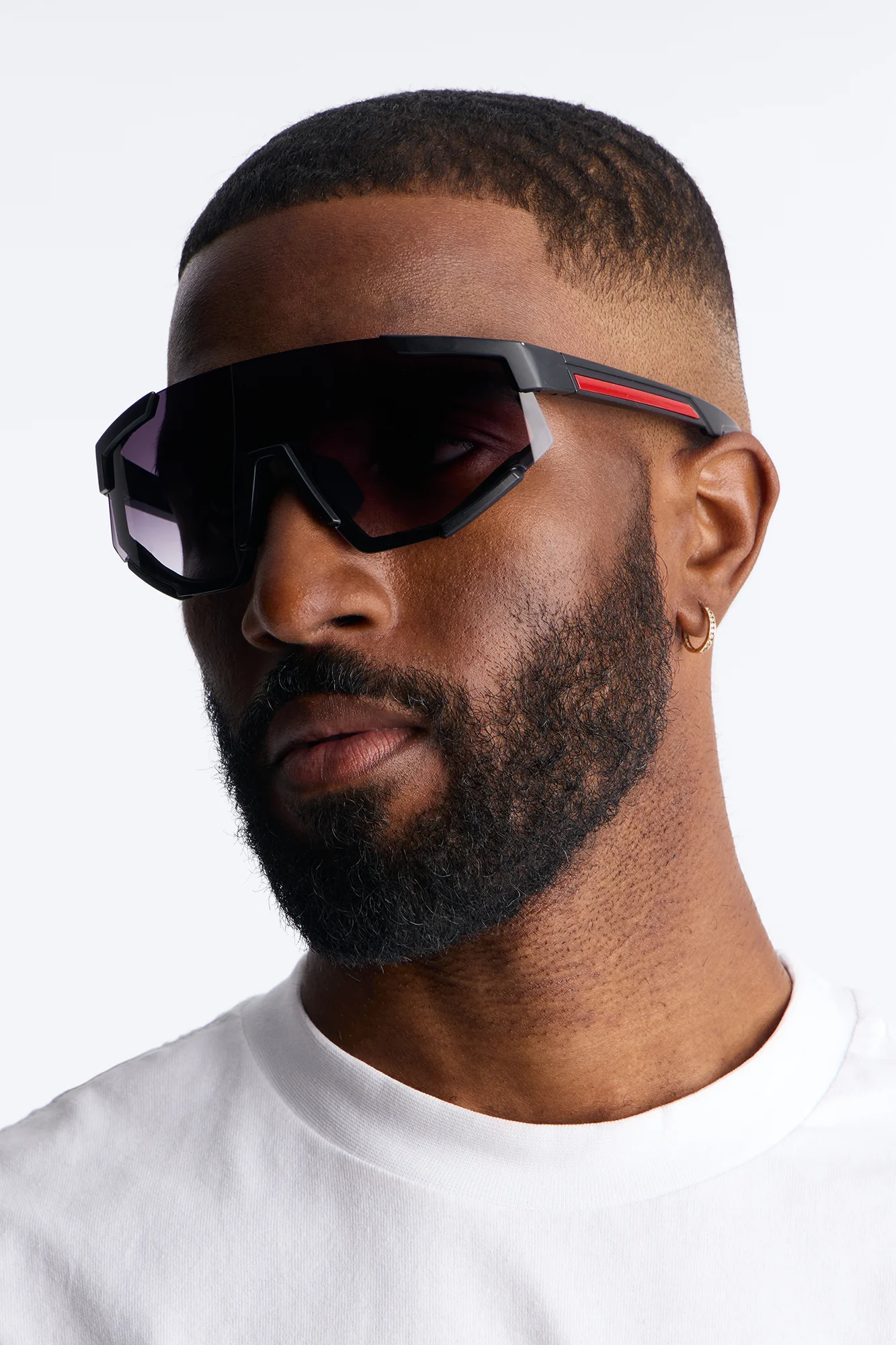 Striving Forward Sport Wrap Sunglasses - Black/Red - Image 2