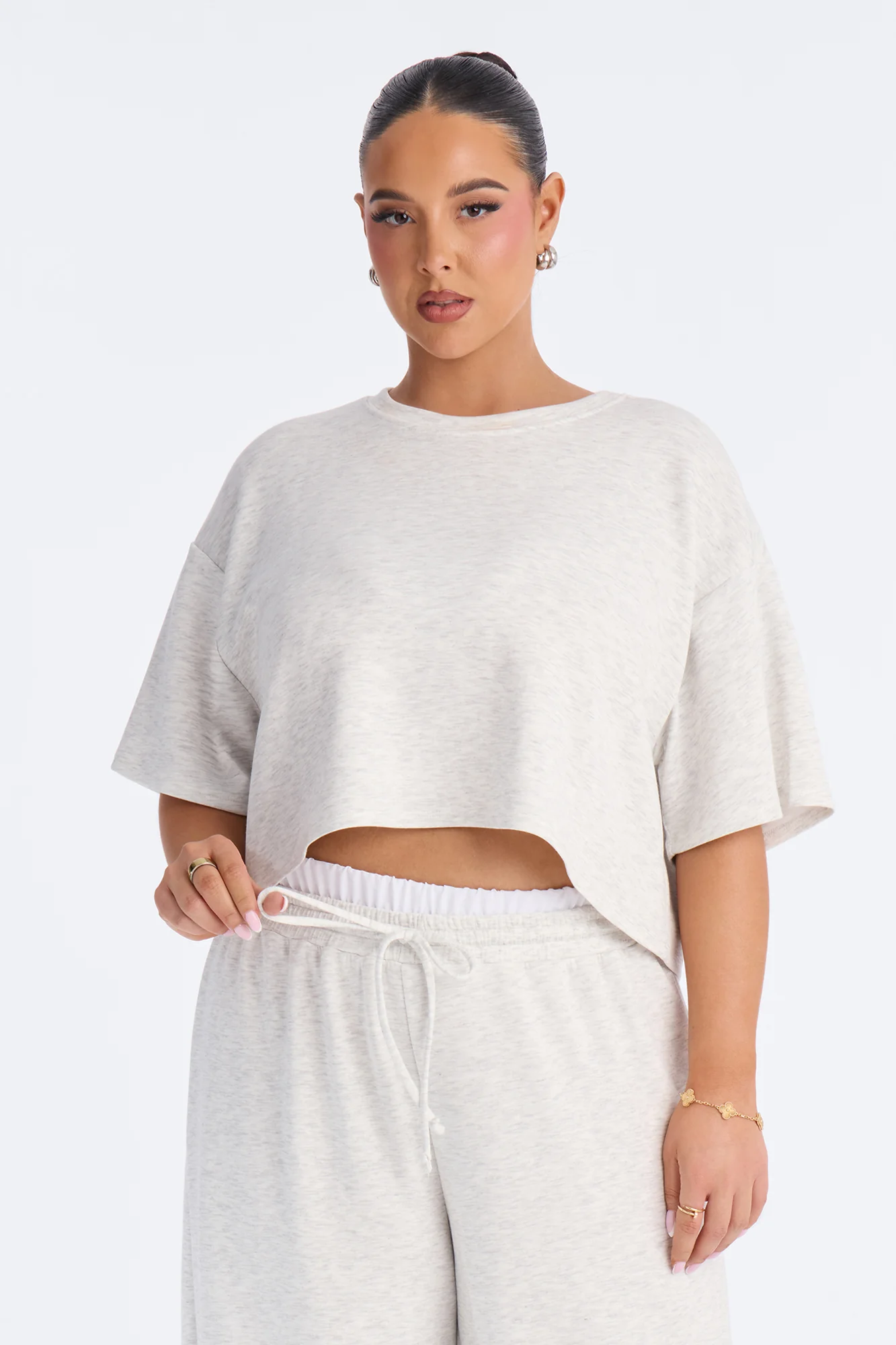 Strollin' Around Boxer Pant Set - Heather Grey - Image 2
