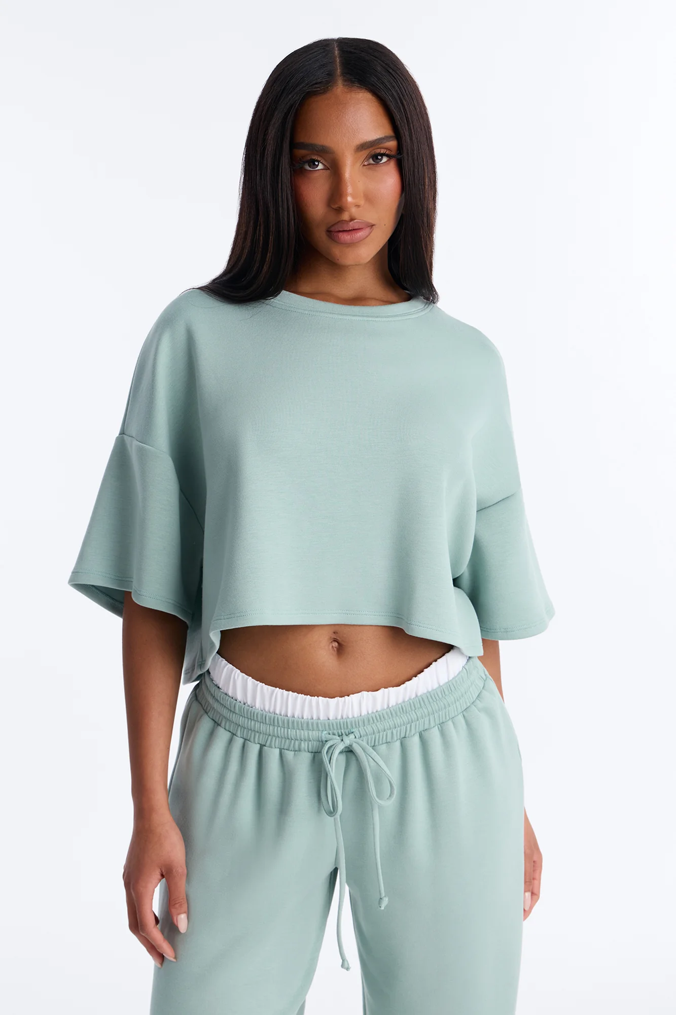 Strollin' Around Boxer Pant Set - Sage - Image 2
