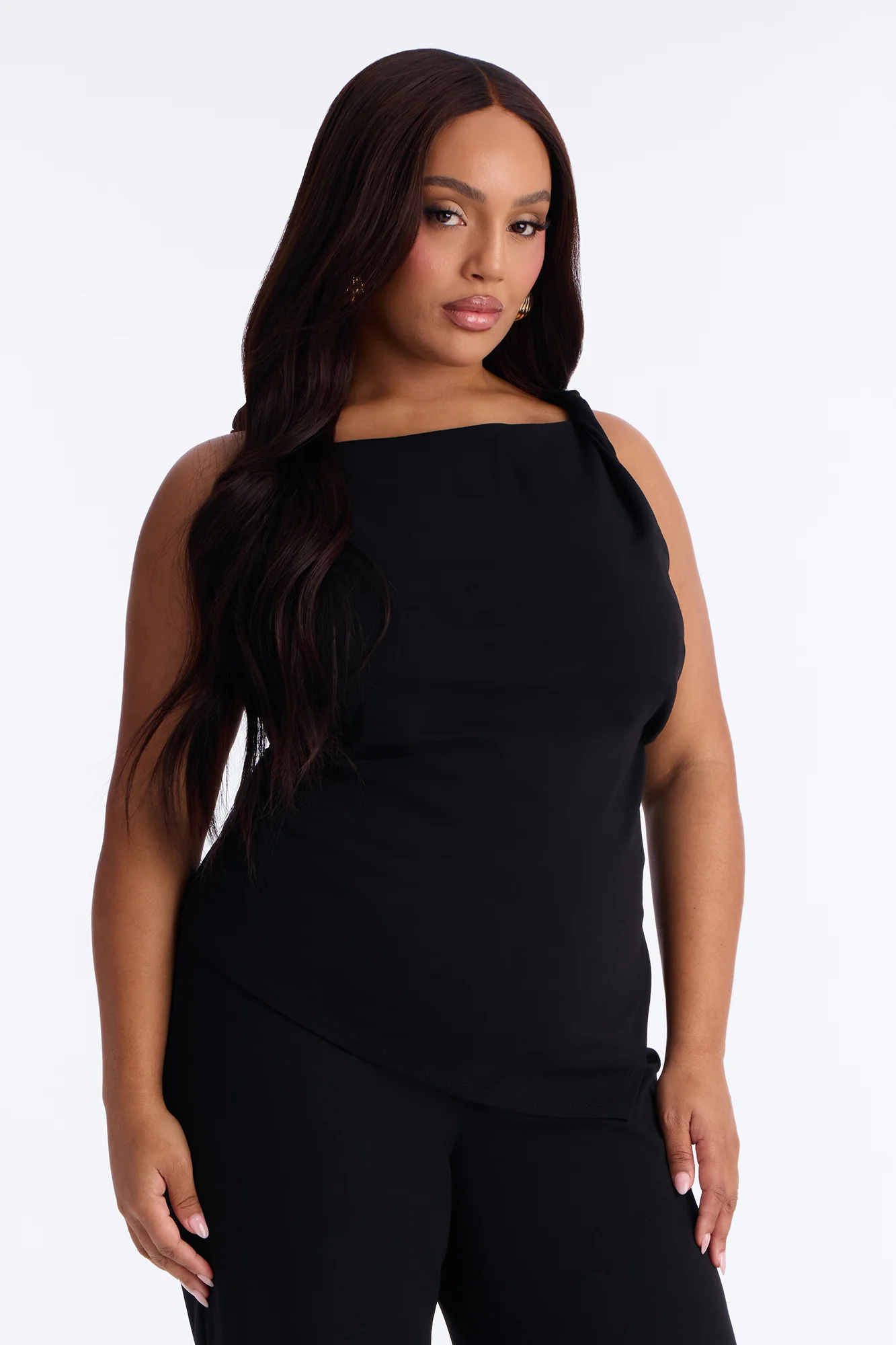 Strong Feelings Asymmetrical Pant Set - Black - Image 5