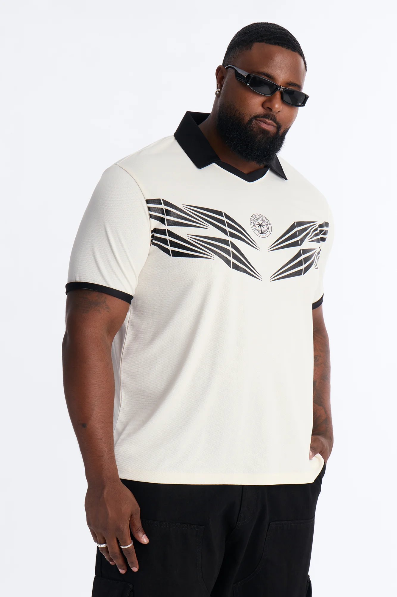 SWDR Johnny Collar Polo - Off White - Image 4