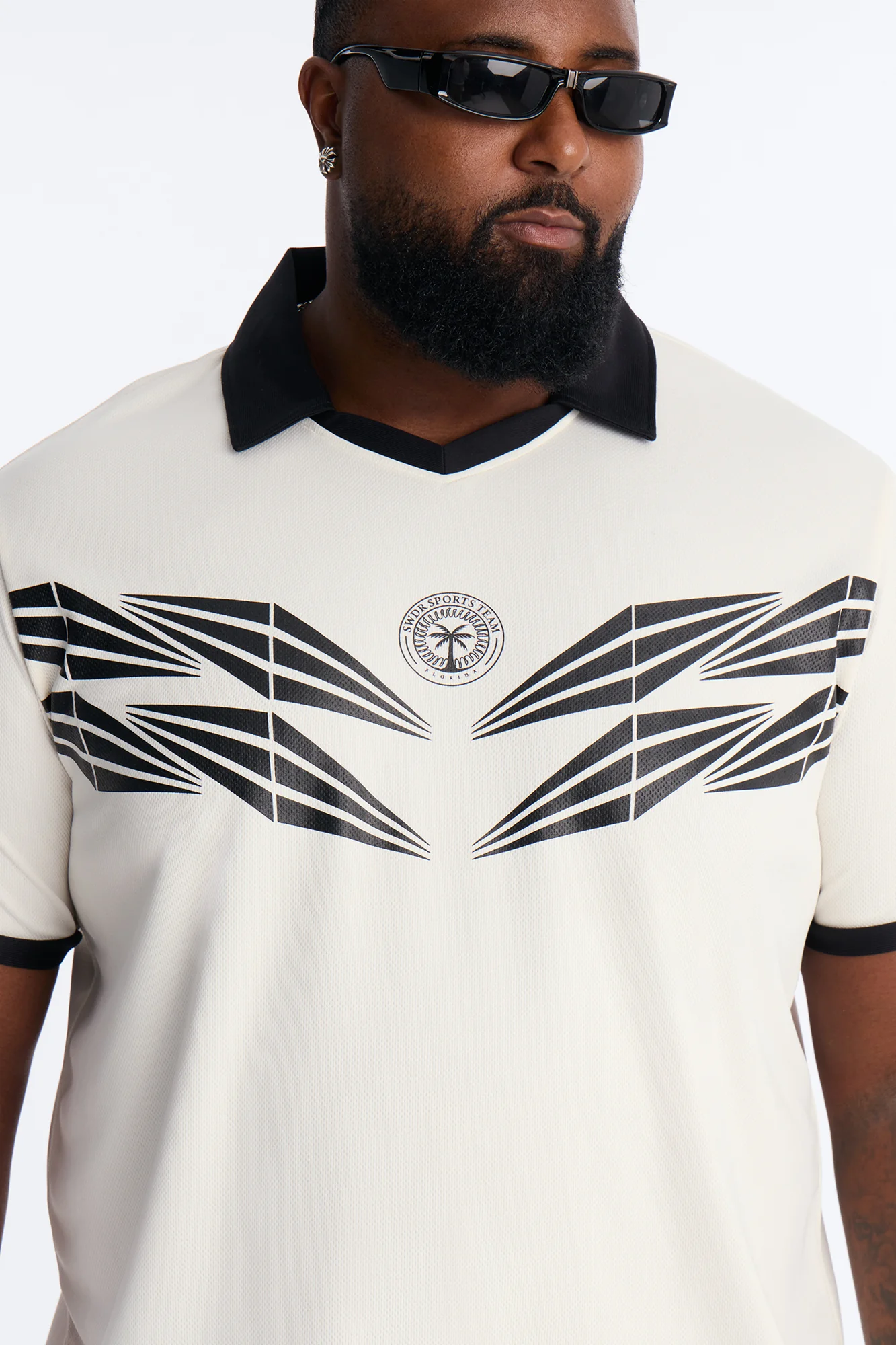 SWDR Johnny Collar Polo - Off White - Image 6