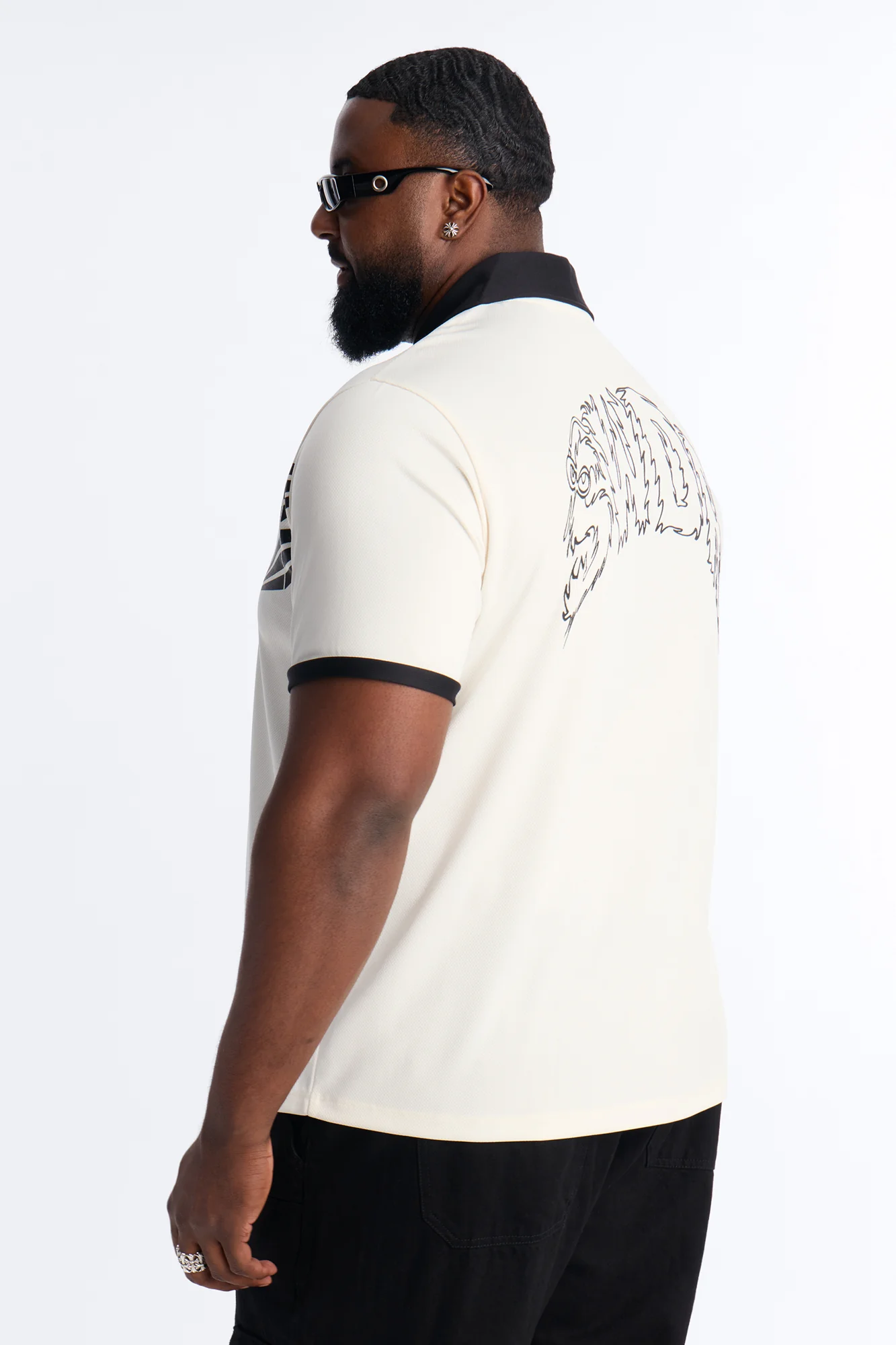 SWDR Johnny Collar Polo - Off White - Image 7