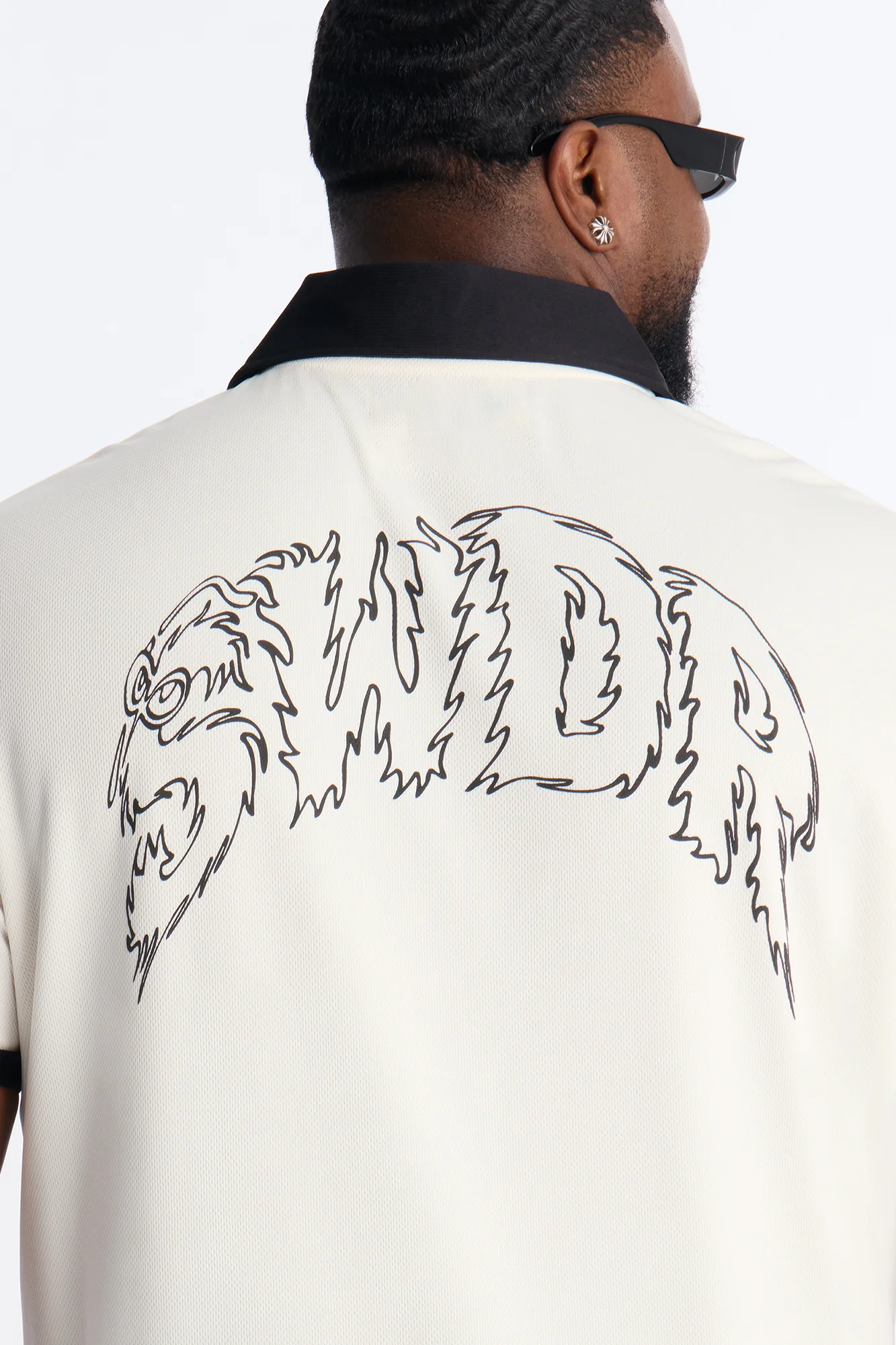 SWDR Johnny Collar Polo - Off White - Image 8