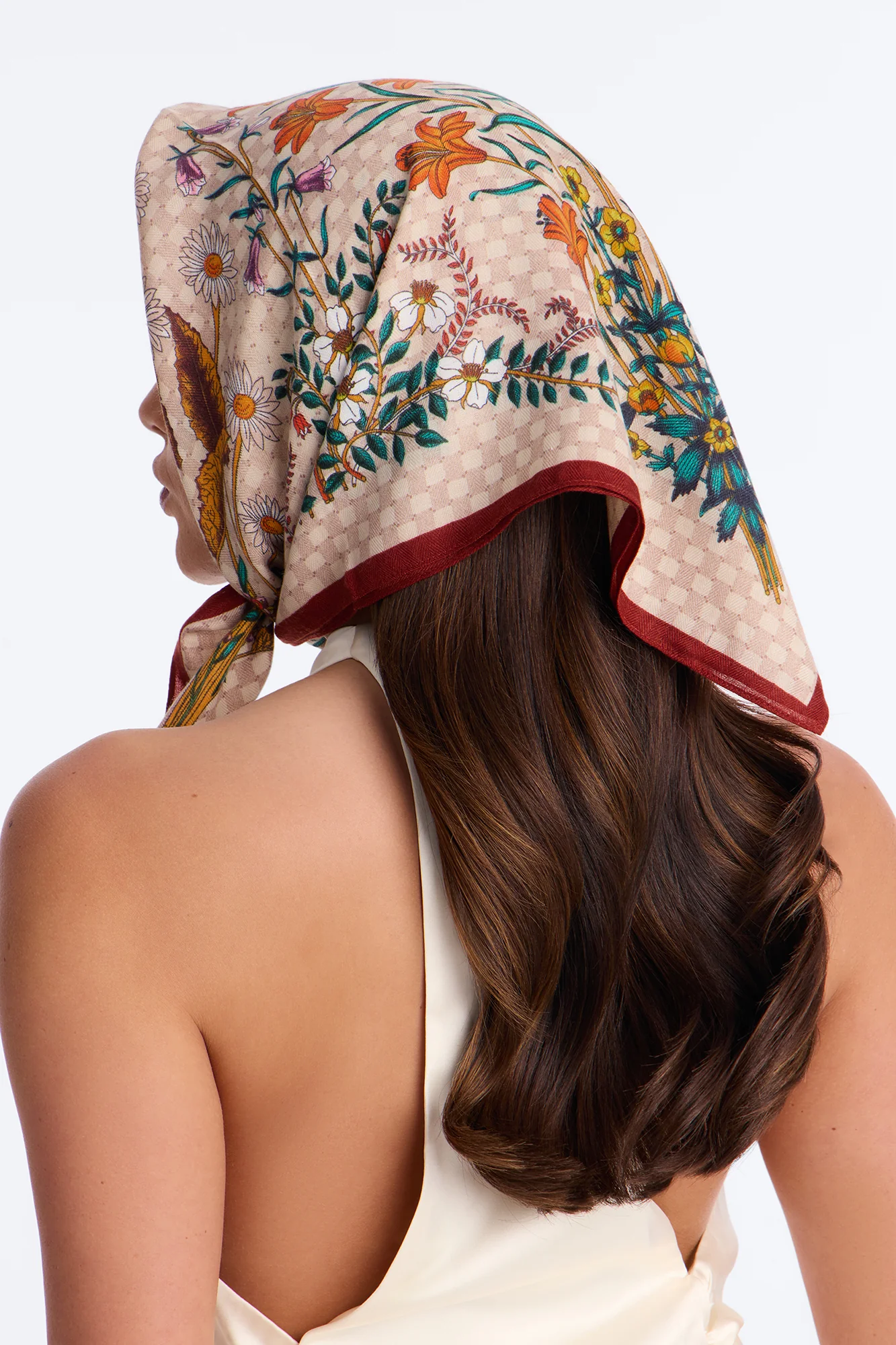 Such A Spring Floral Head Scarf - Rust - Image 2