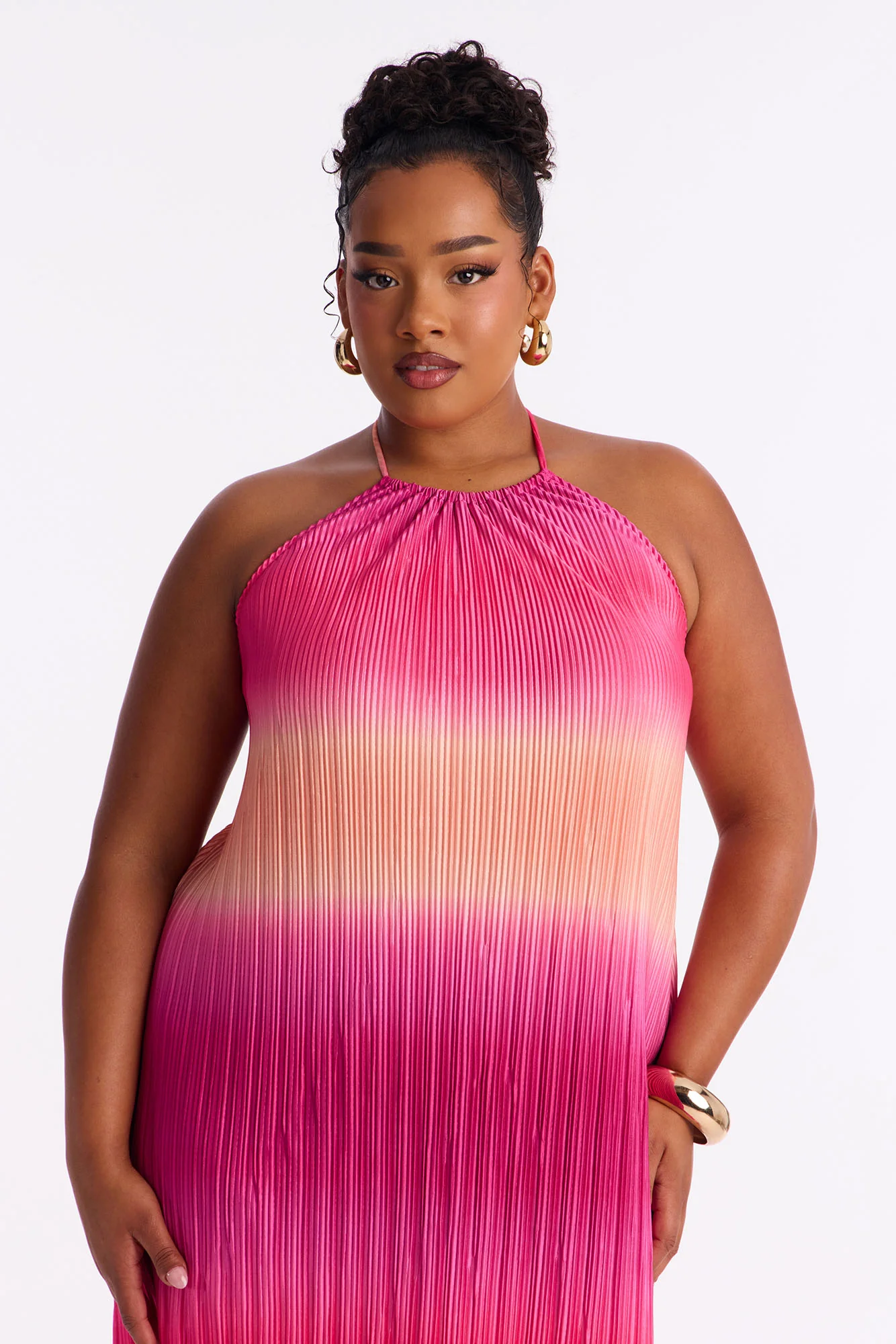 Summer Bliss Plisse Maxi Dress - Pink/combo - Image 6