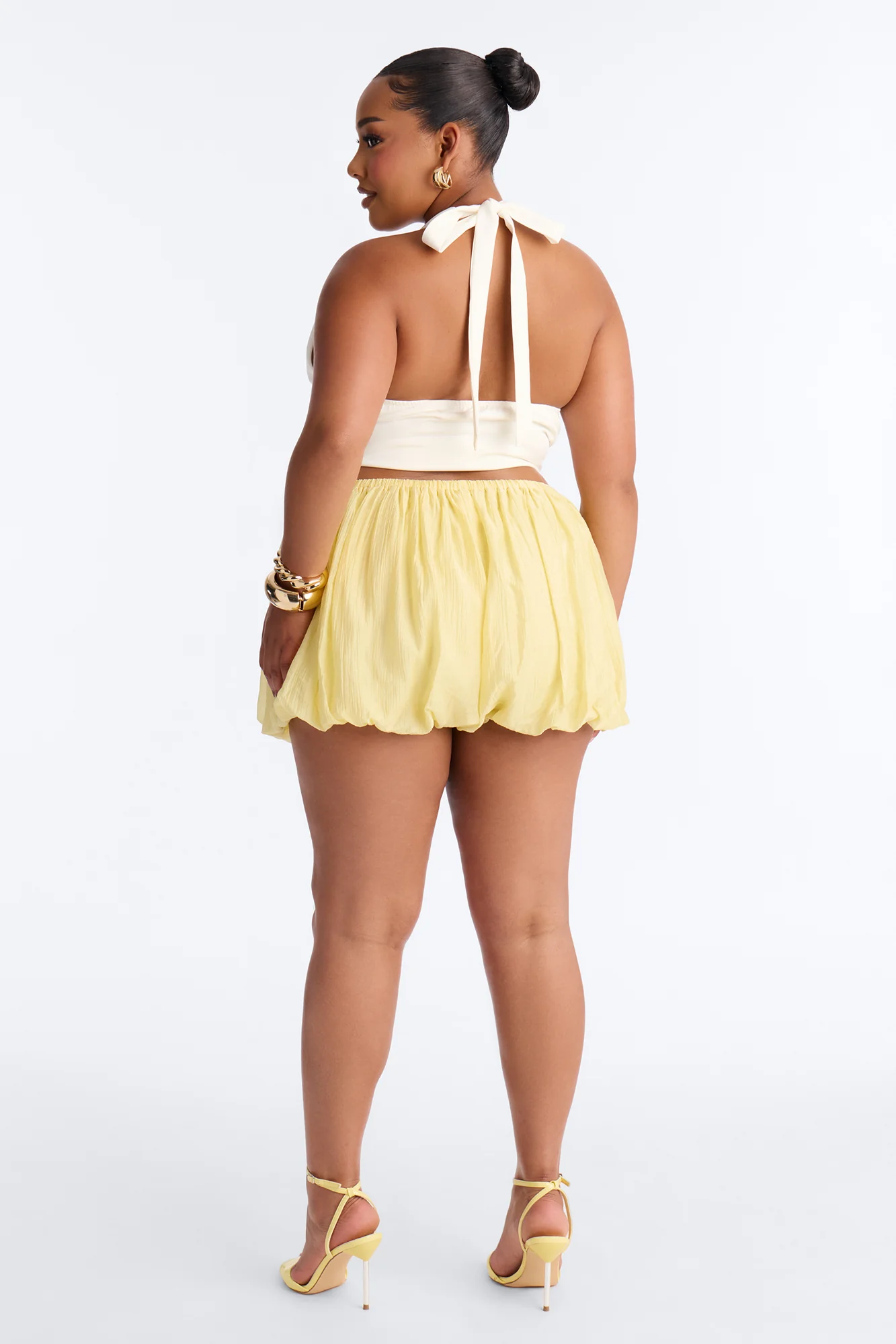 Summer Delight Bubble Hem Micro Short - Butter Yellow - Image 8