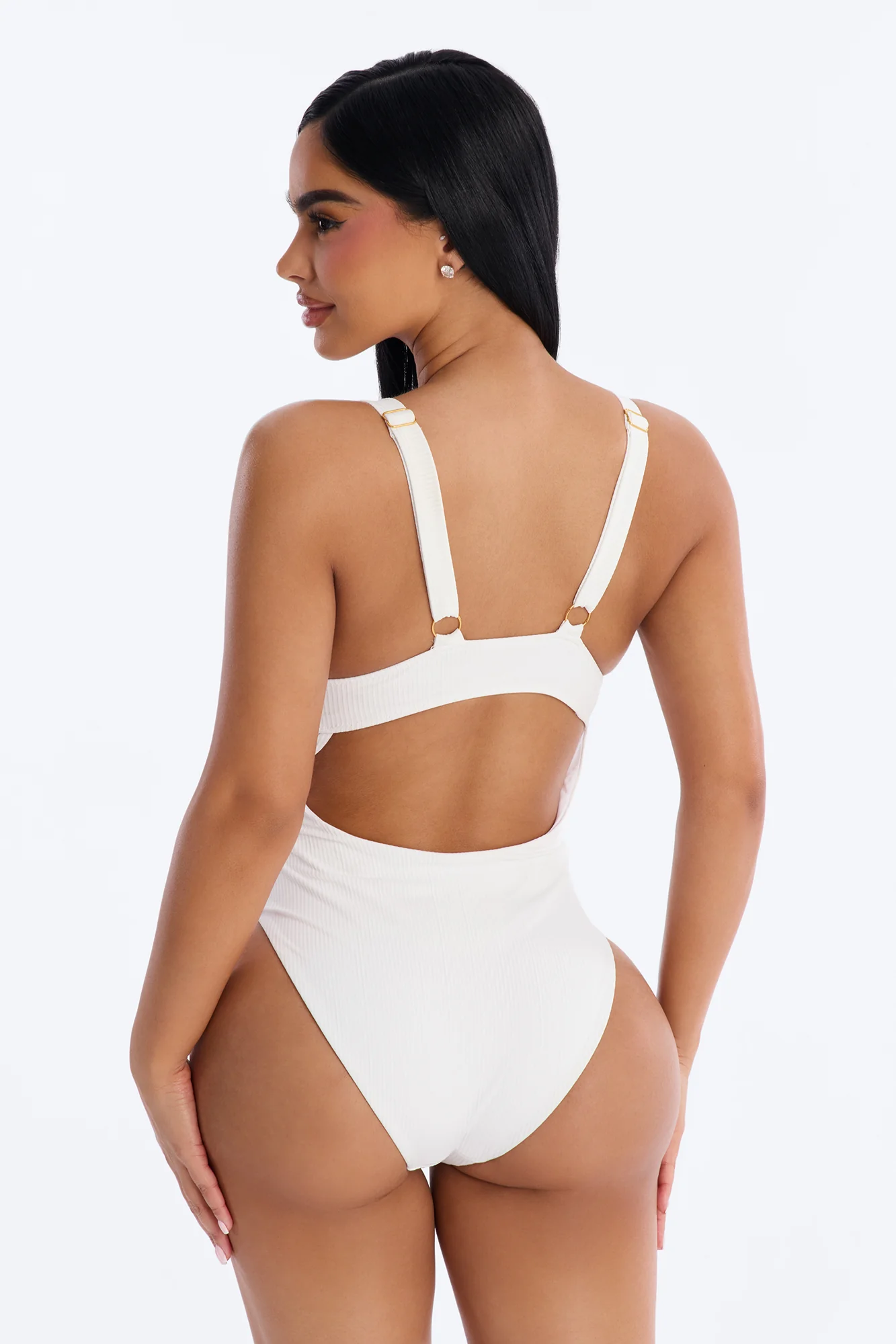 Summer Magic 1 Piece Swimsuit - White - Image 3