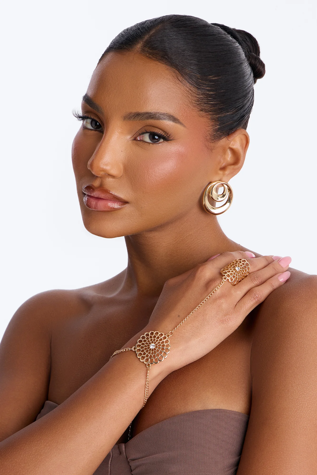 Summer Oasis Hand Chain - Gold