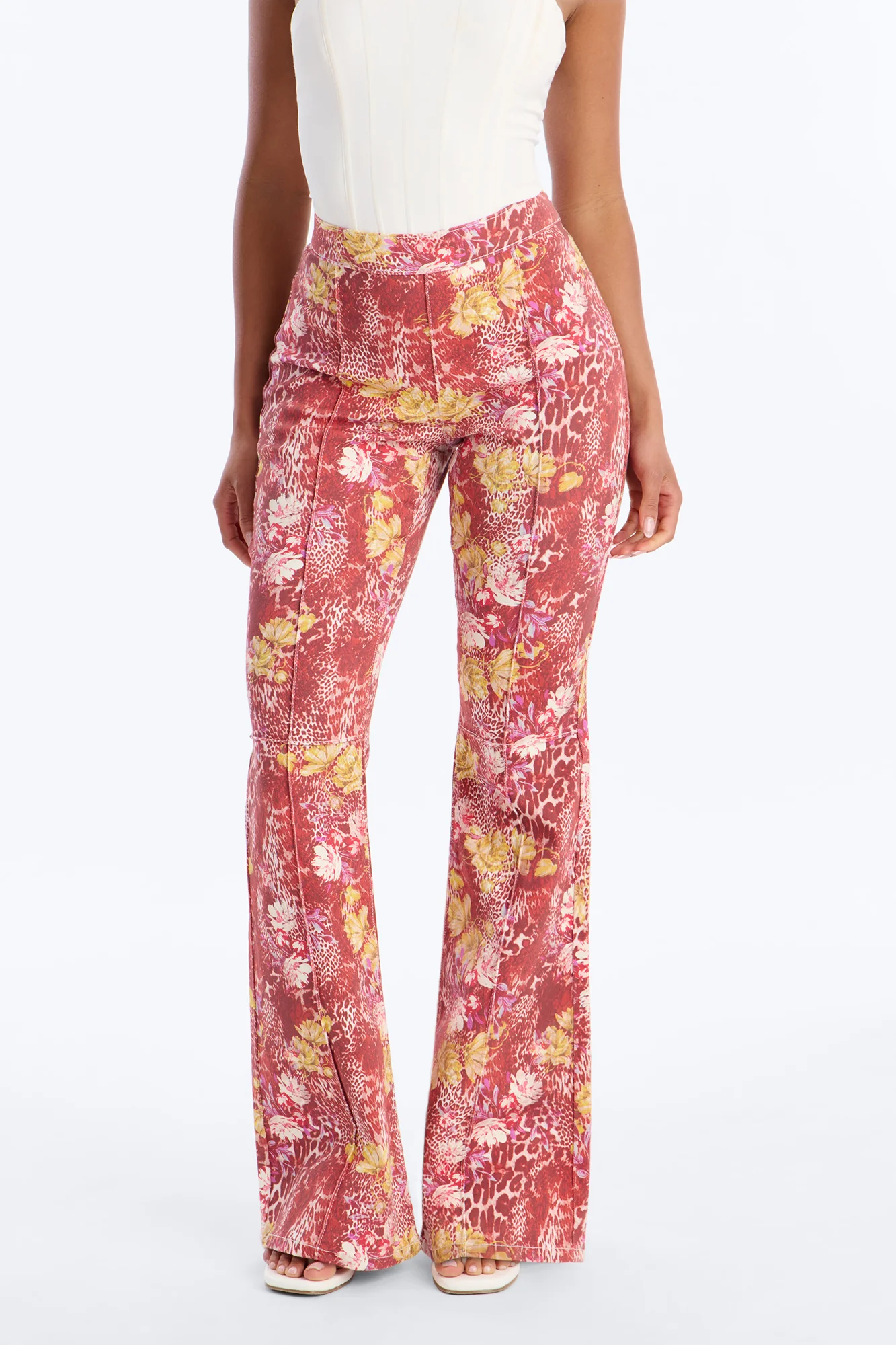 Summer Of Loving Printed Jeans - Red/combo - Image 2