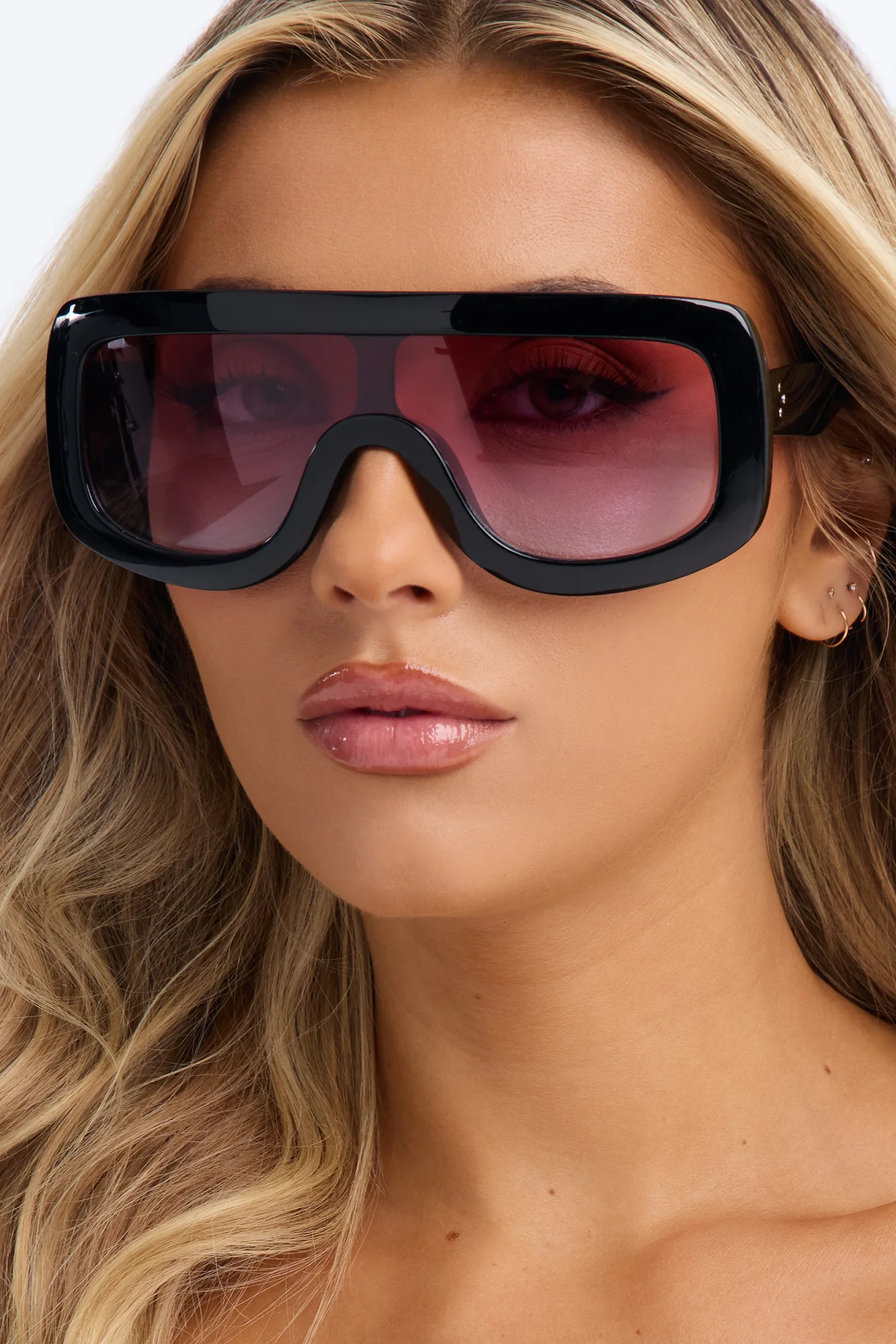 Summer Runway Sunglasses - Black/Pink
