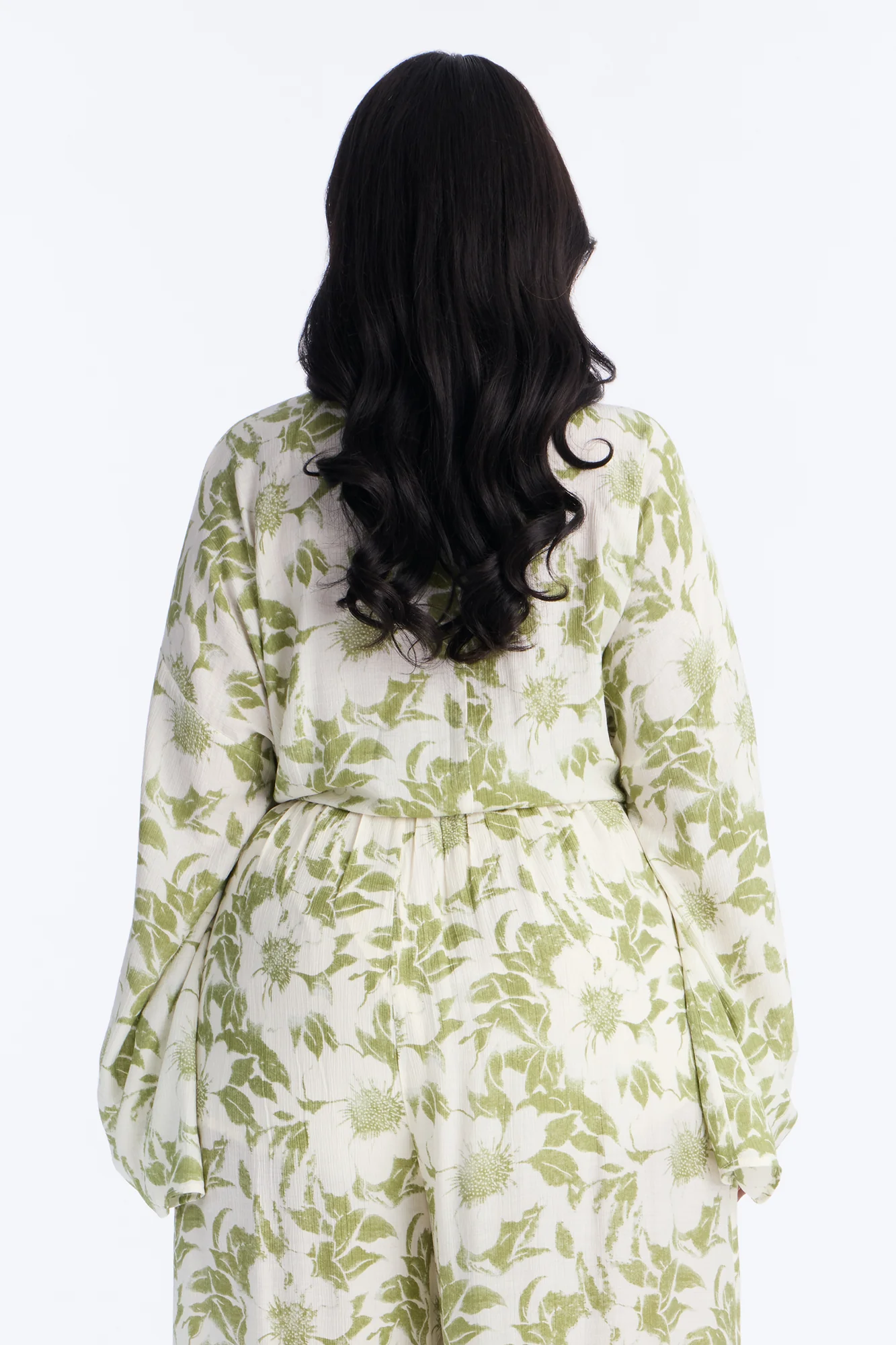 Summer Time Florals Tie Front Blouse - Green/combo - Image 8
