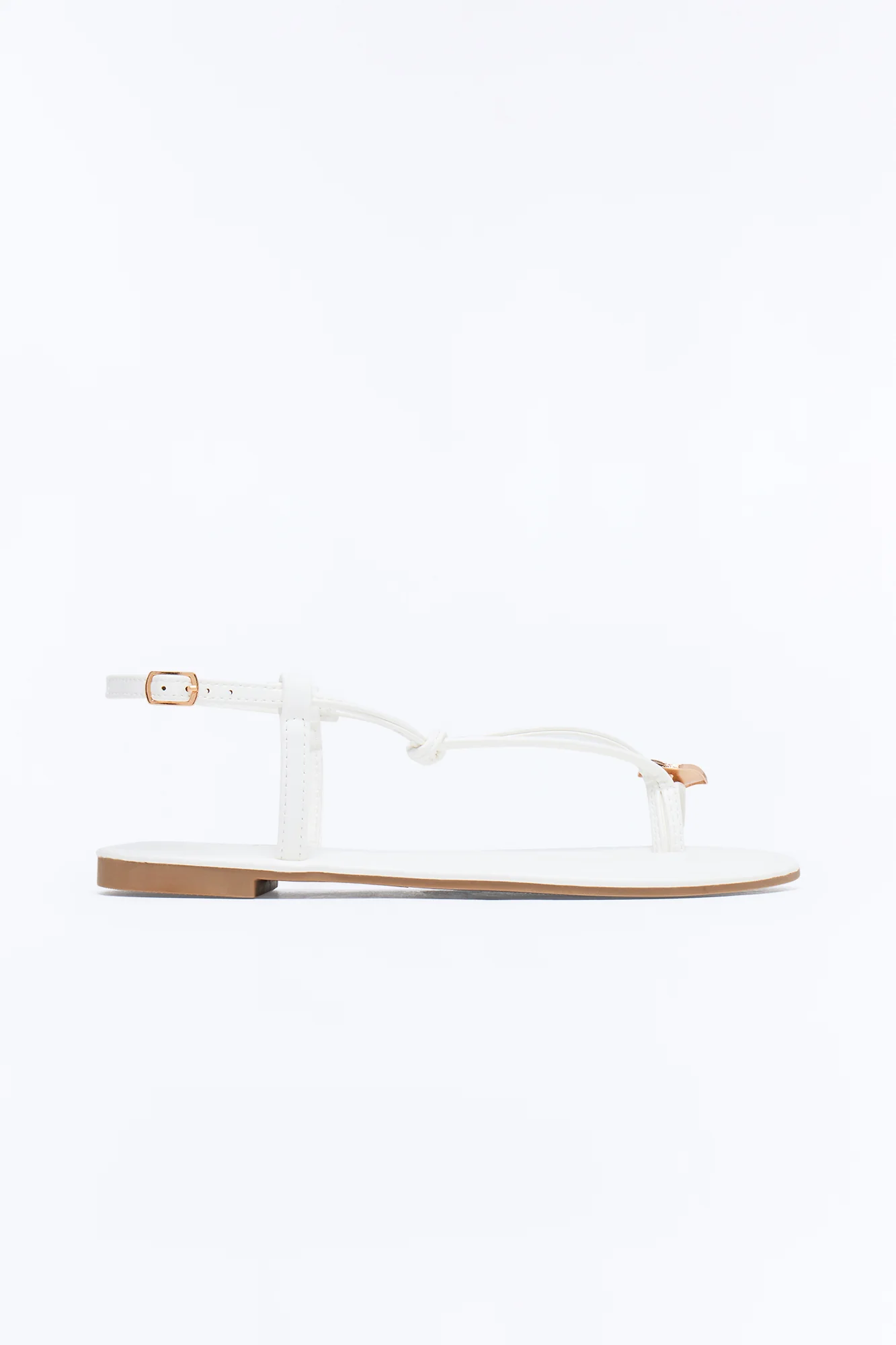 Summer Toe Ring Sandals - White
