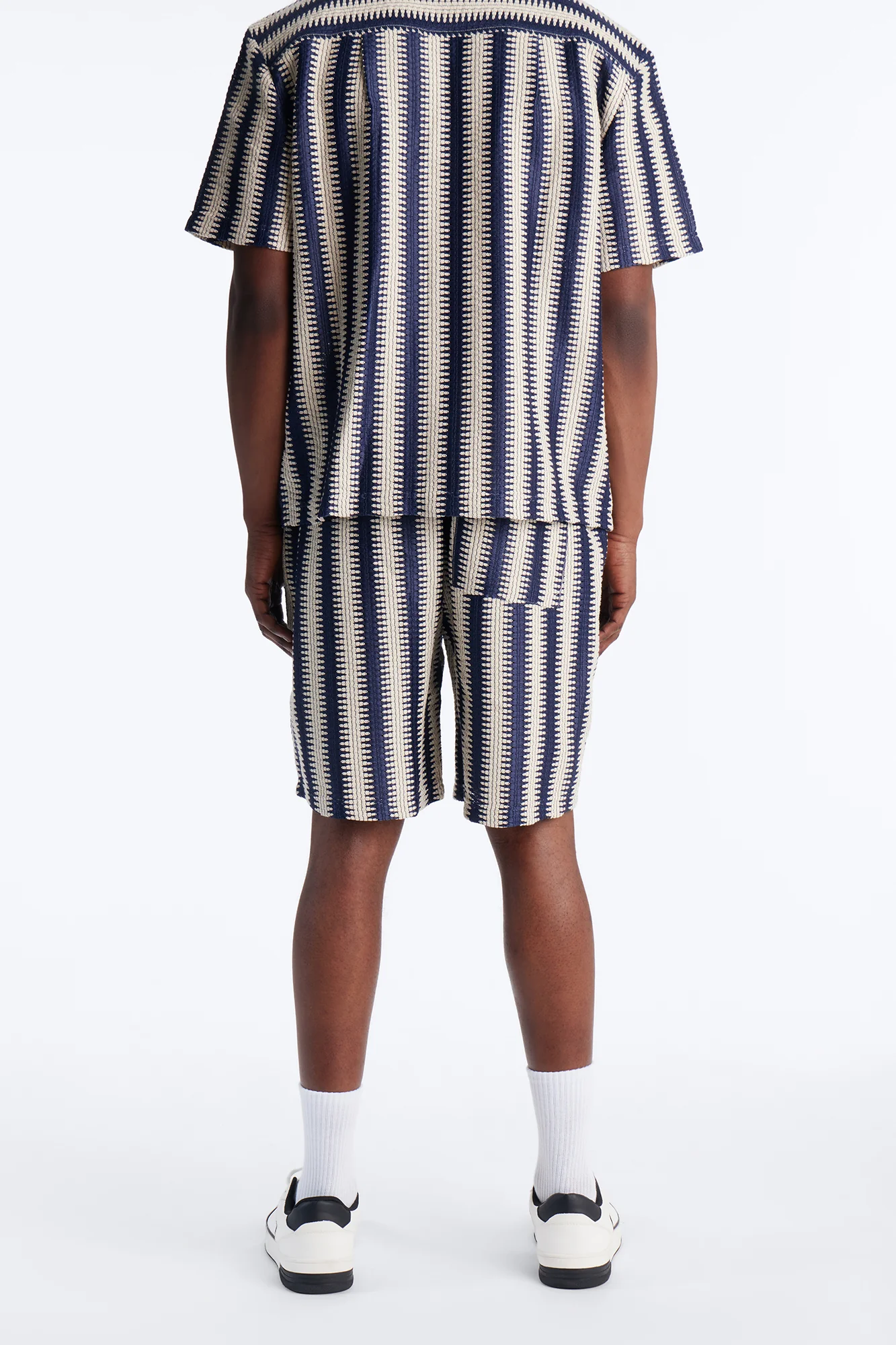 Summit Striped Relaxed Shorts - Navy - Image 4