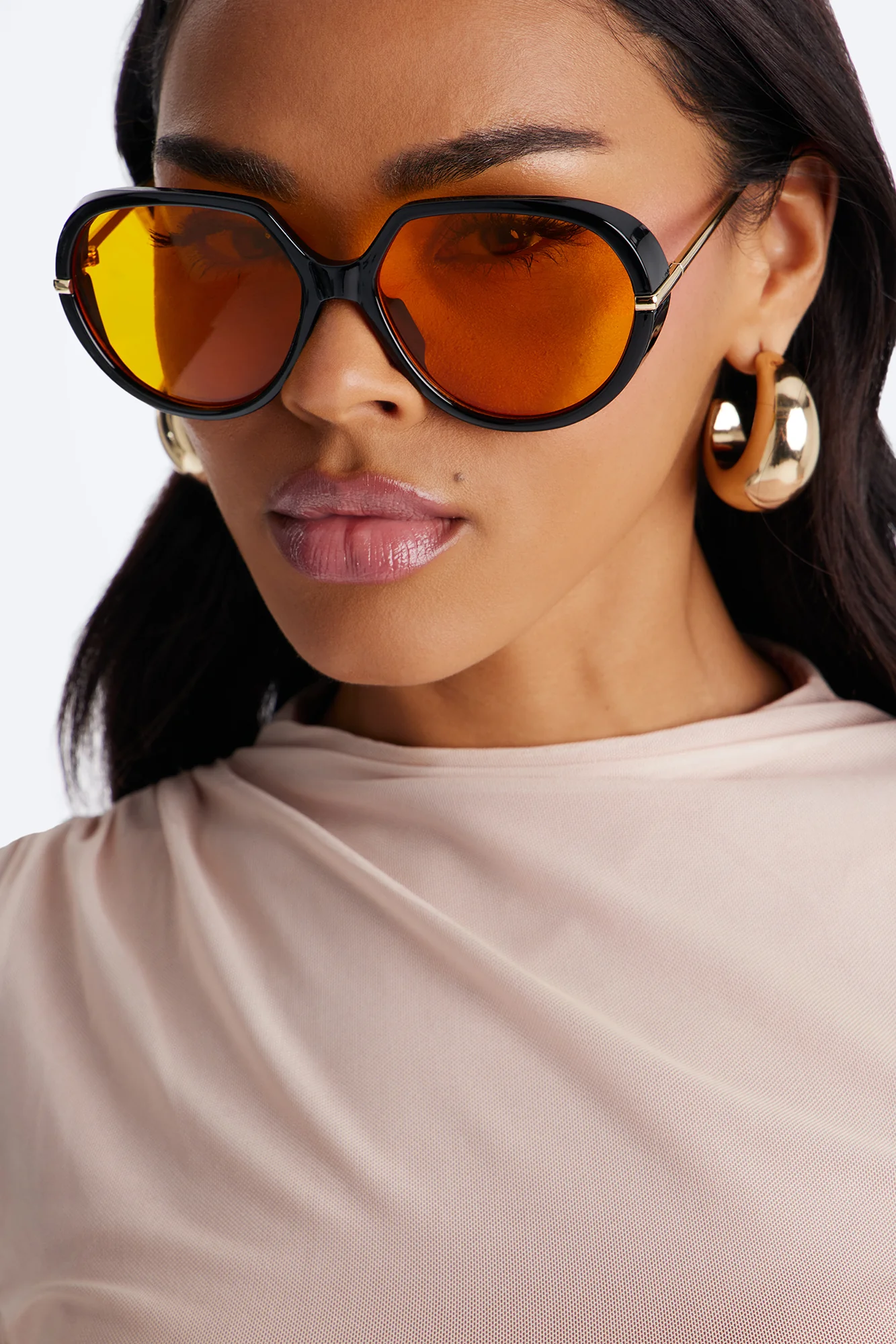 Sun Dancing Sunglasses - Black/Orange - Image 2