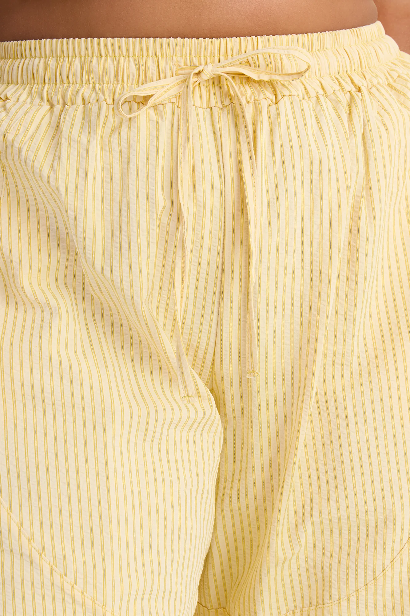 Sun Kissed Pinstripe Barrel Leg Jogger - Yellow - Image 8