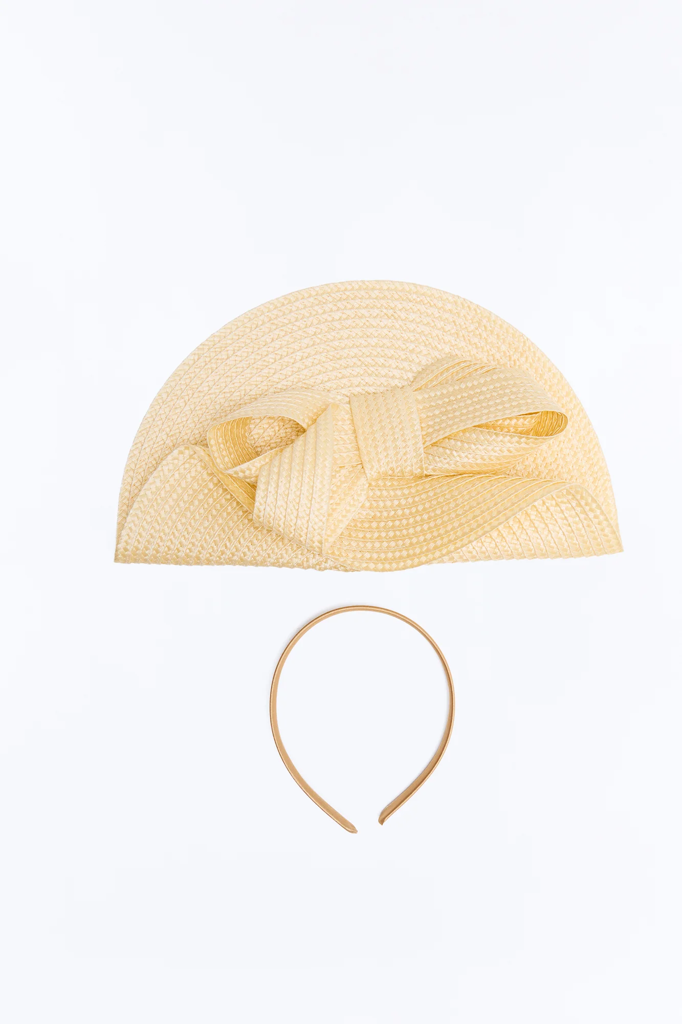 Sun-Kissed Straw Fascinator - Natural