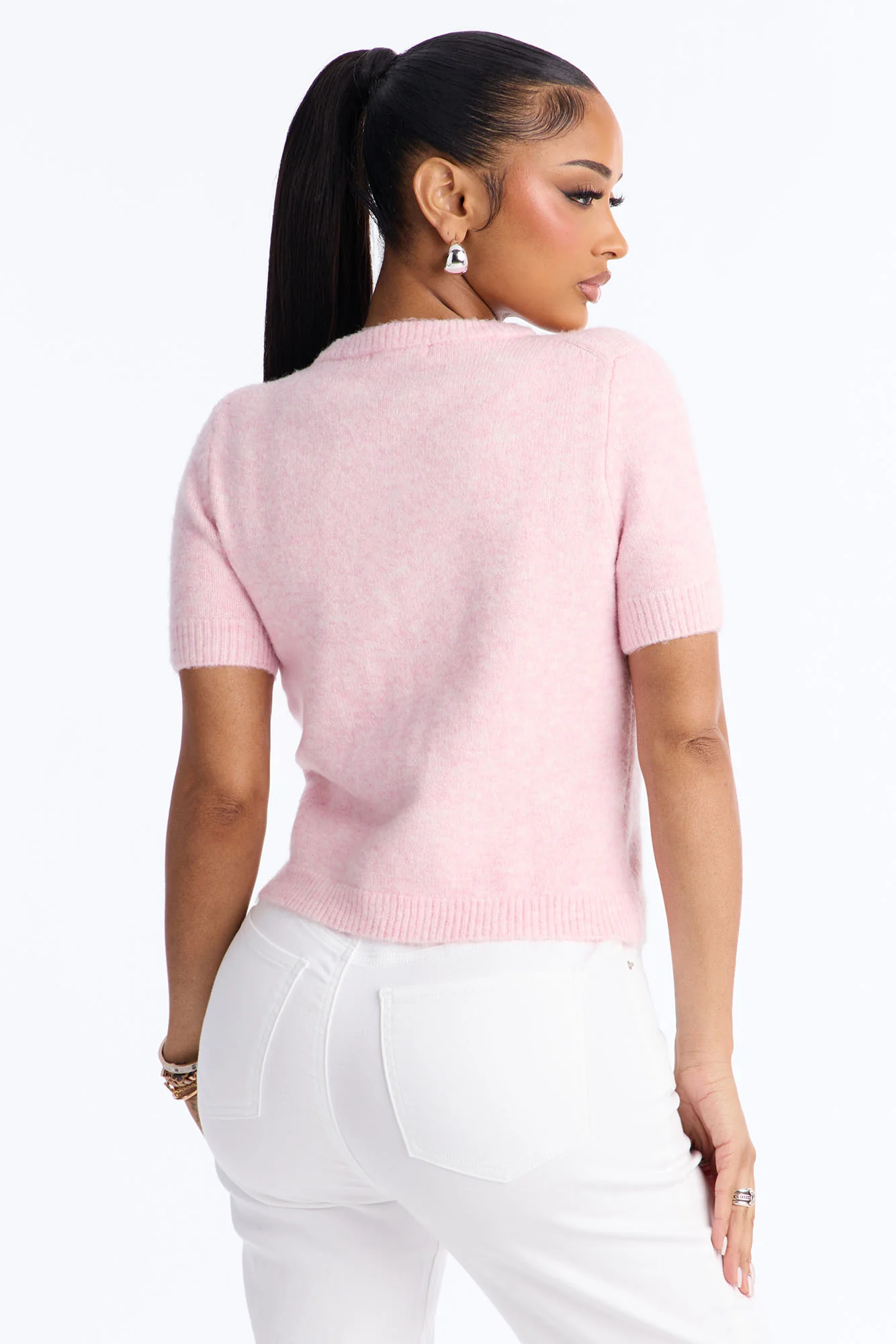Sunday Brunch Sweater Top - Light Pink - Image 3