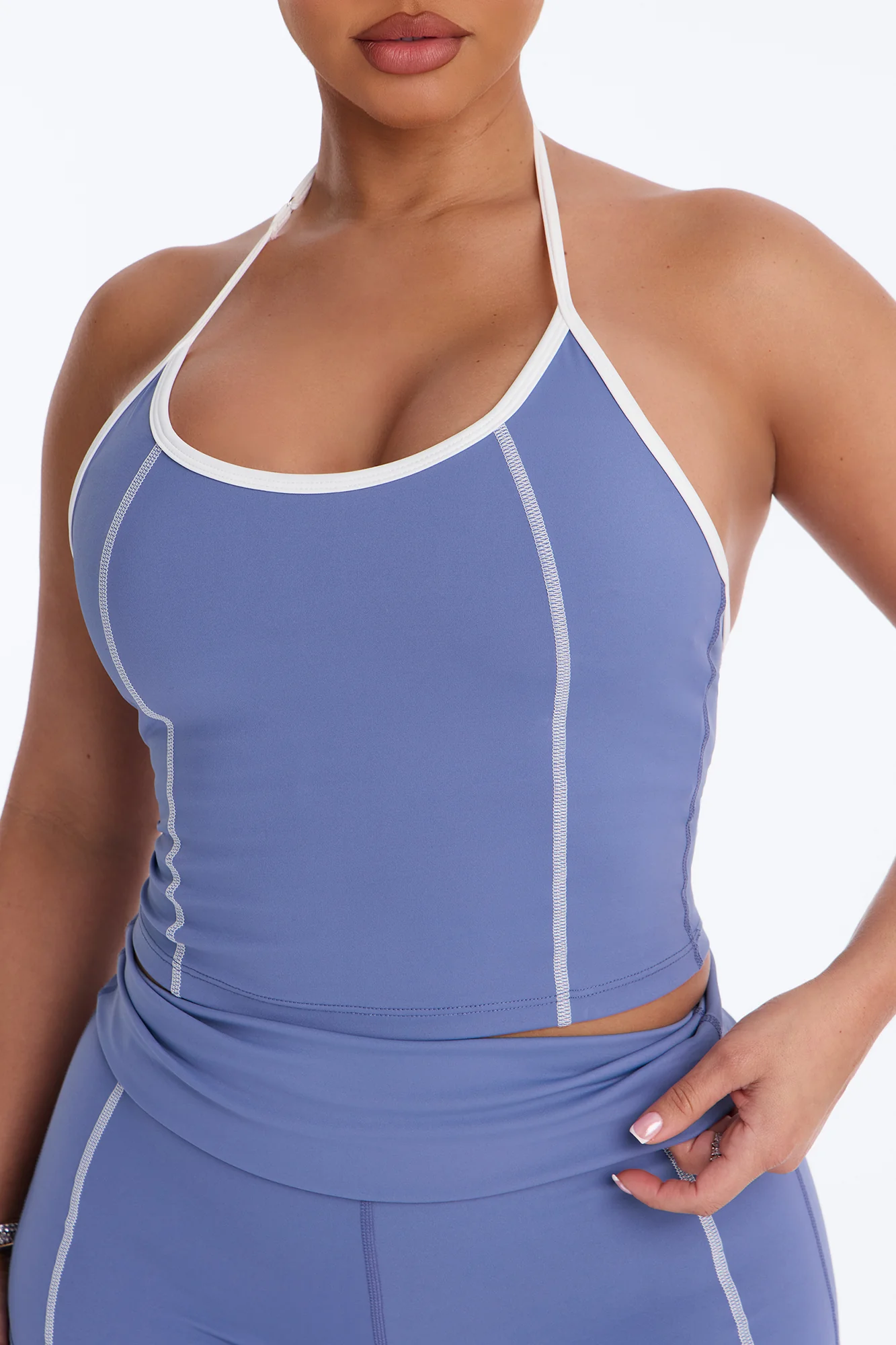 Sunday Errands Biker Short Set - Slate Blue - Image 3