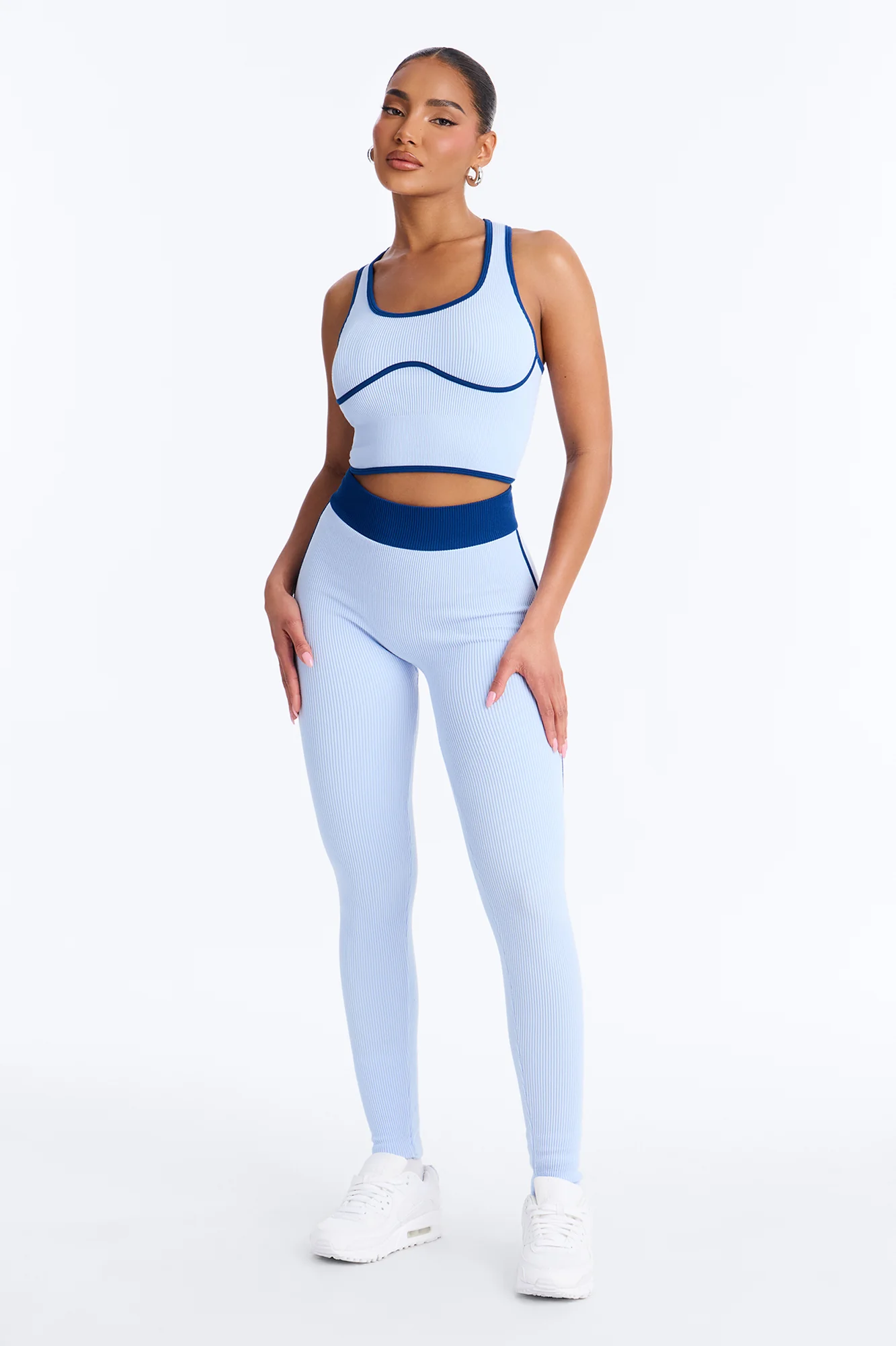 Sunday Mode Seamless Legging Set - Light Blue